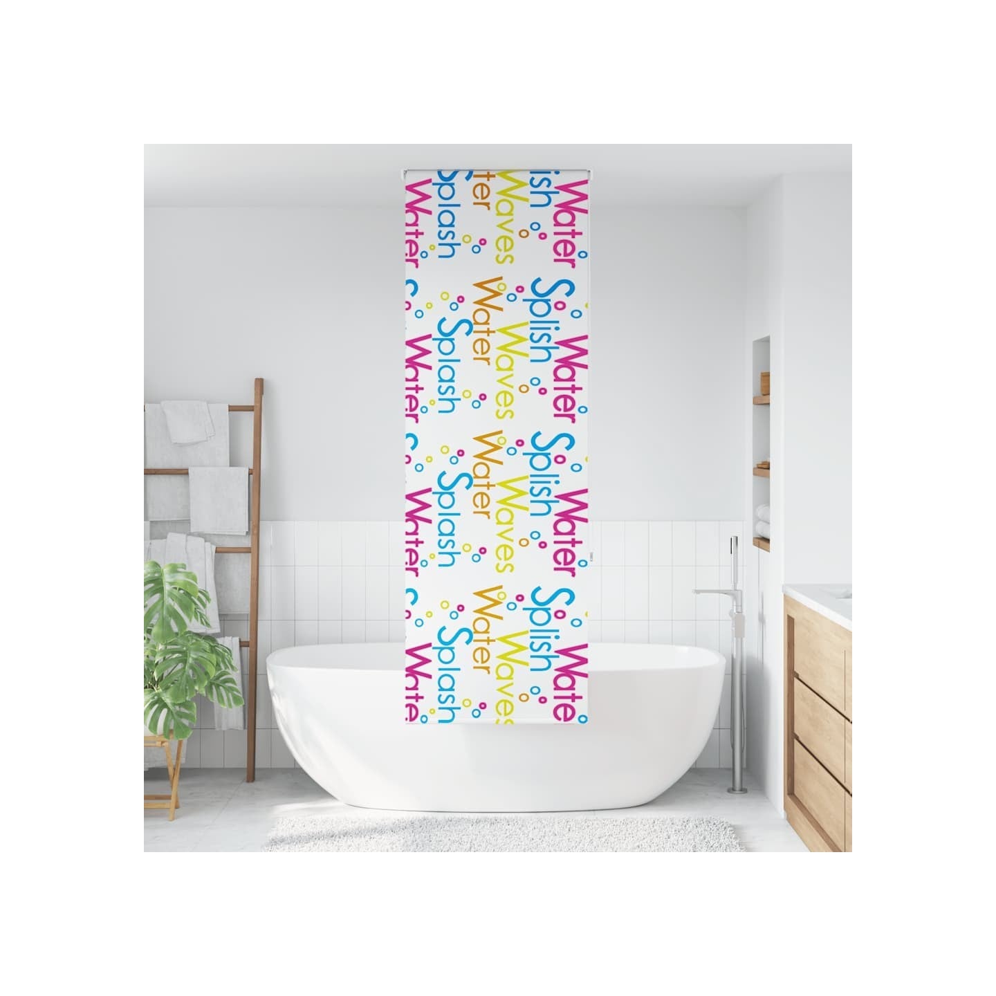 Store enrouleur de douche 70x240 cm largeur du tissu 66 cm