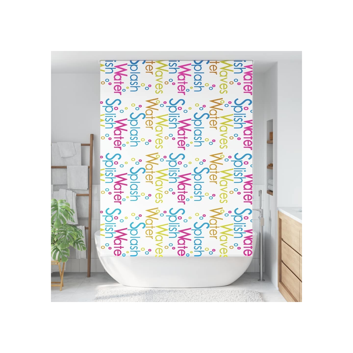 Store enrouleur de douche 160x240 cm largeur du tissu 156 cm