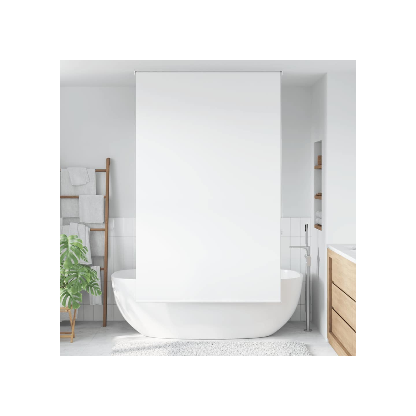 Store enrouleur de douche 120x240 cm largeur du tissu 116 cm