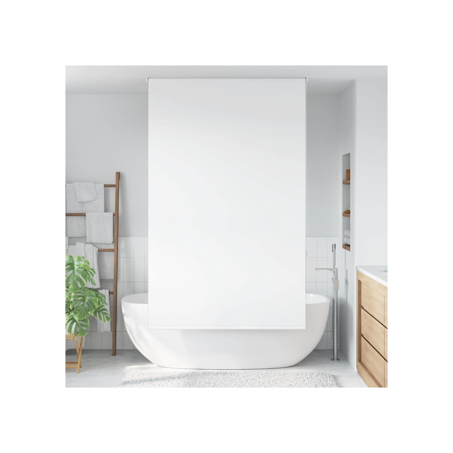 Store enrouleur de douche 130x240 cm largeur du tissu 126 cm
