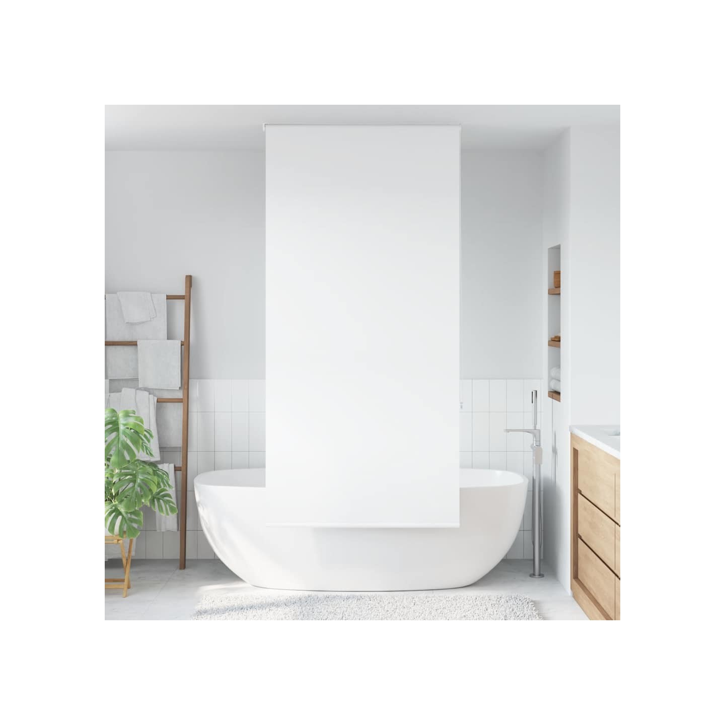 Store enrouleur de douche 90x240 cm largeur du tissu 86 cm
