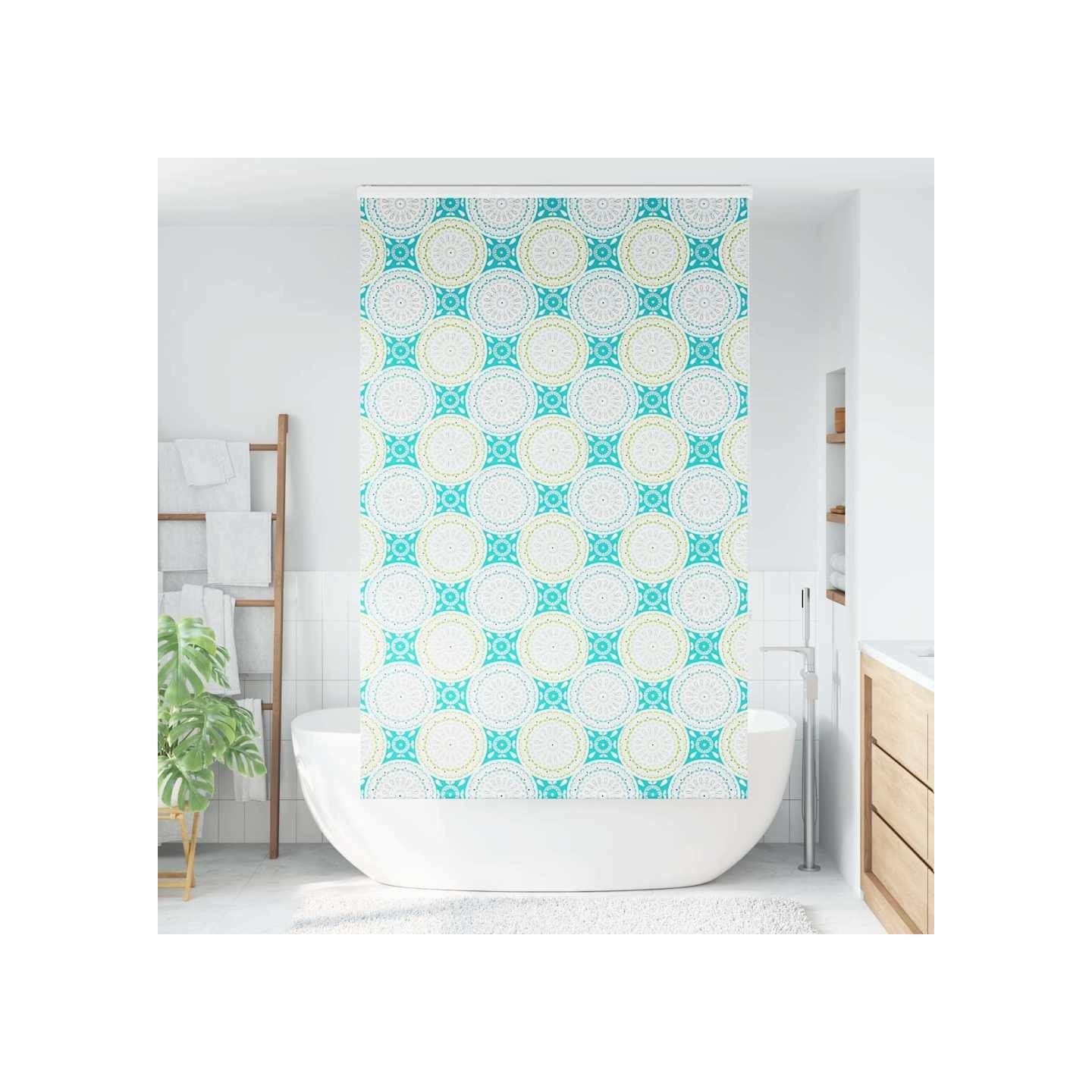 Store enrouleur de douche avec cassette largeur du tissu 116 cm