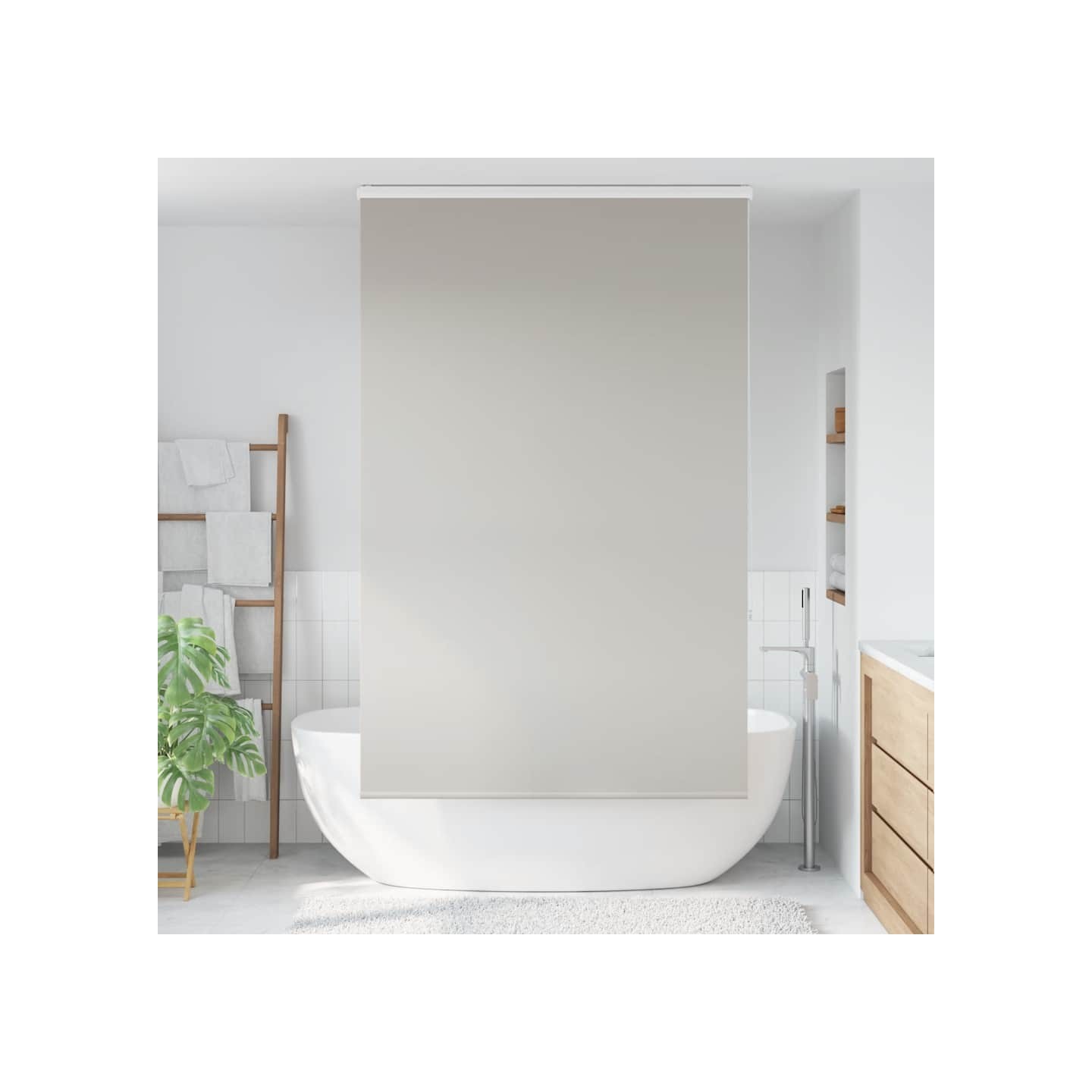 Store enrouleur de douche avec cassette largeur du tissu 116 cm