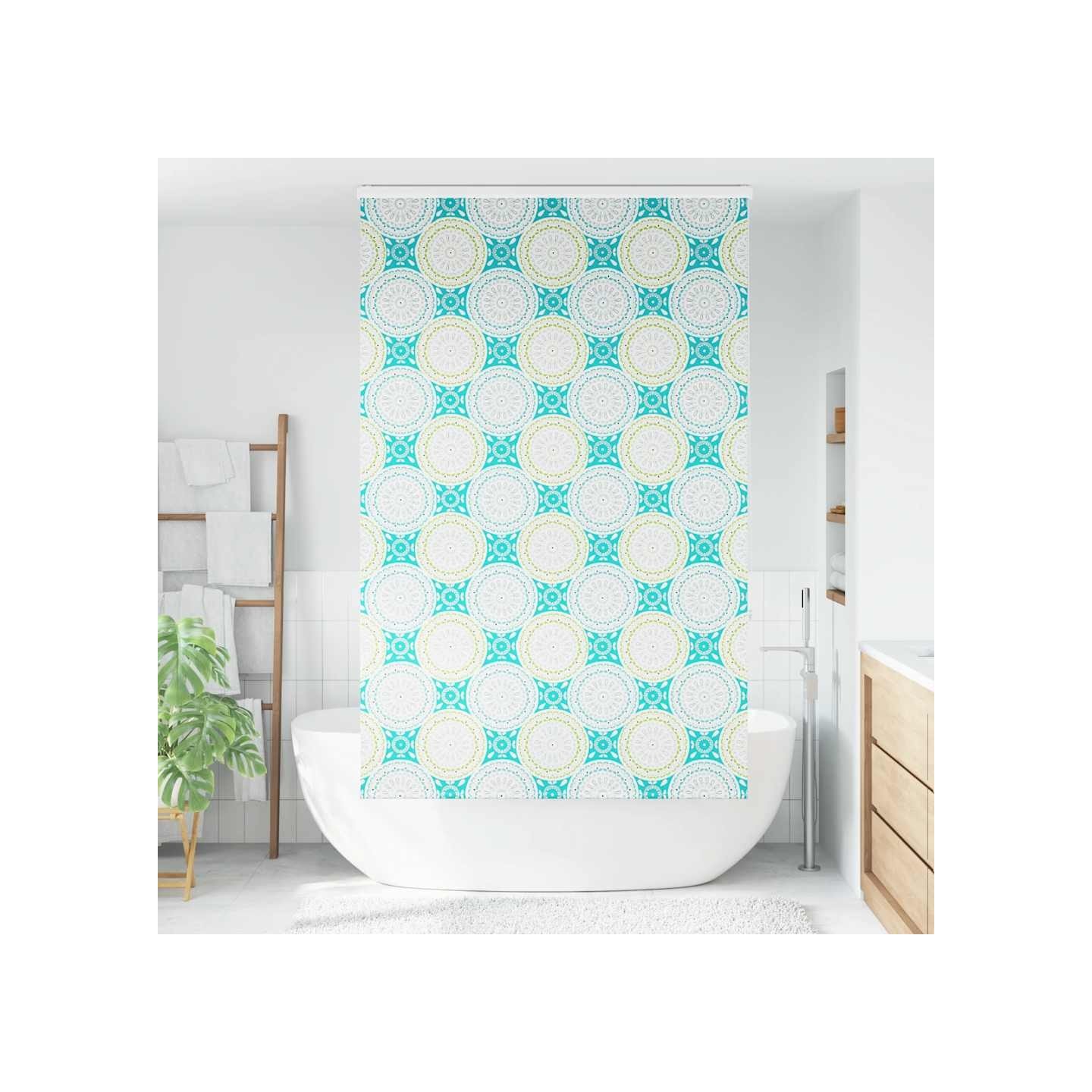 Store enrouleur de douche avec cassette largeur du tissu 126 cm