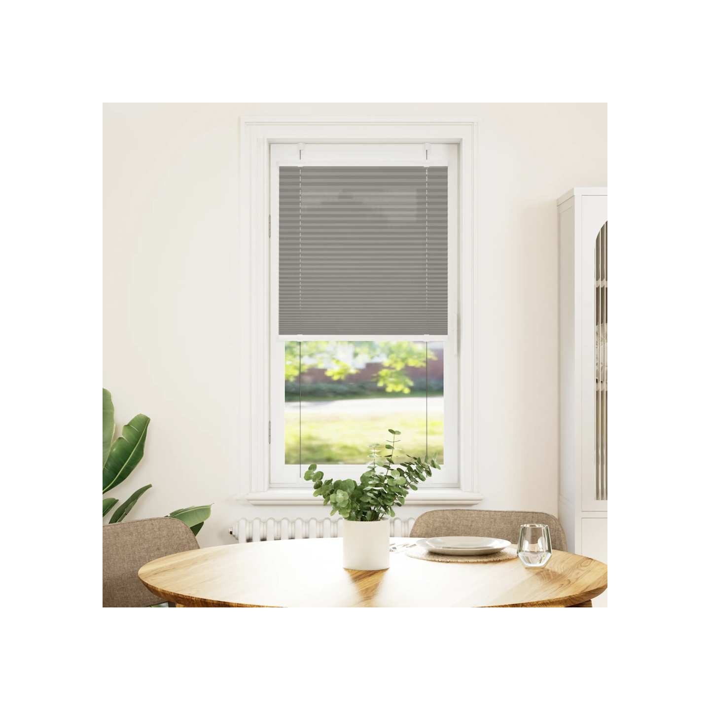 Store plissé anthracite 60x100 cm largeur du tissu 59,4 cm