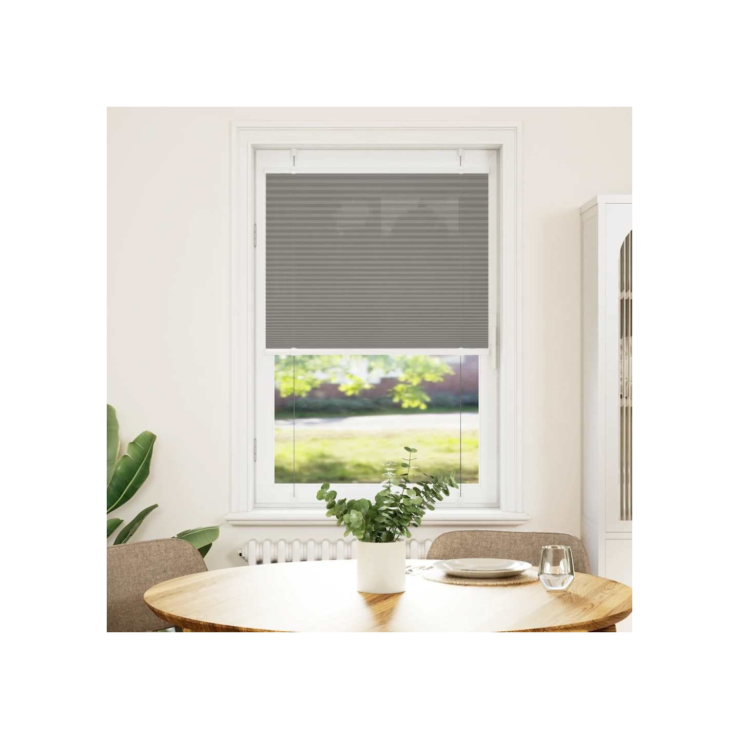 Store plissé anthracite 70x100 cm largeur du tissu 69,4 cm