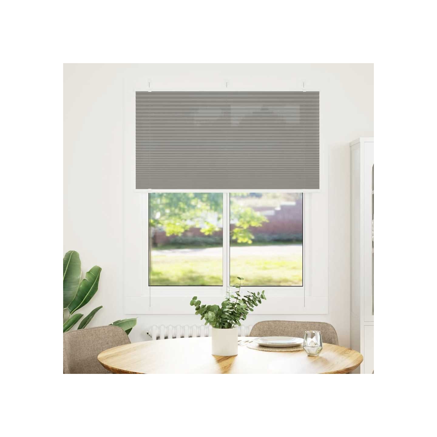 Store plissé anthracite 110x100 cm largeur du tissu 109,4 cm