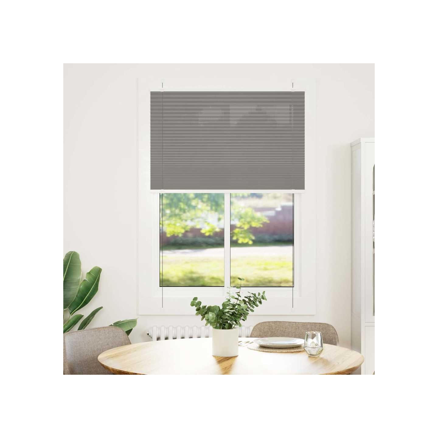 Store plissé anthracite 100x150 cm largeur du tissu 99,4 cm