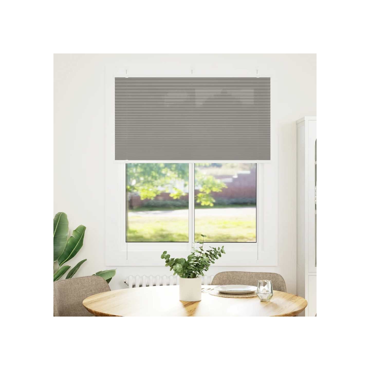 Store plissé anthracite 105x150 cm largeur du tissu 104,4 cm