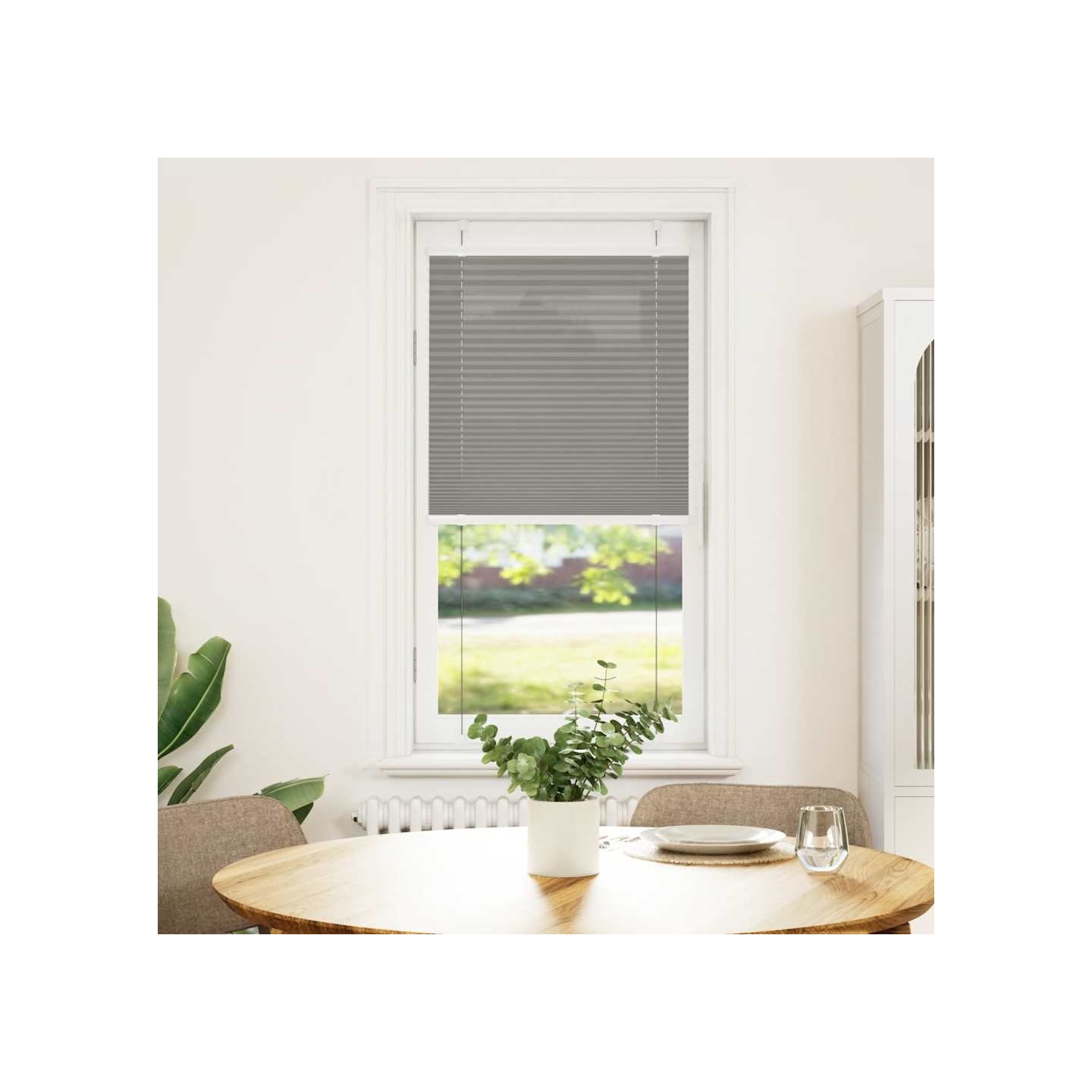 Store plissé anthracite 65x150 cm largeur du tissu 64,4 cm