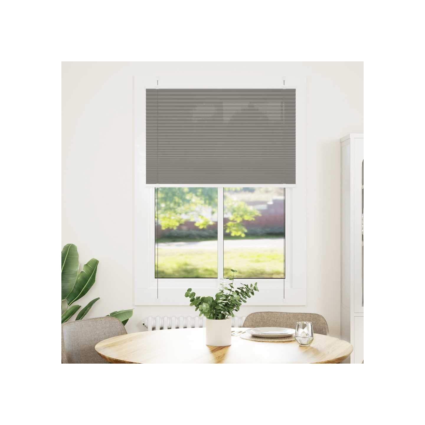 Store plissé anthracite 90x150 cm largeur du tissu 89,4 cm
