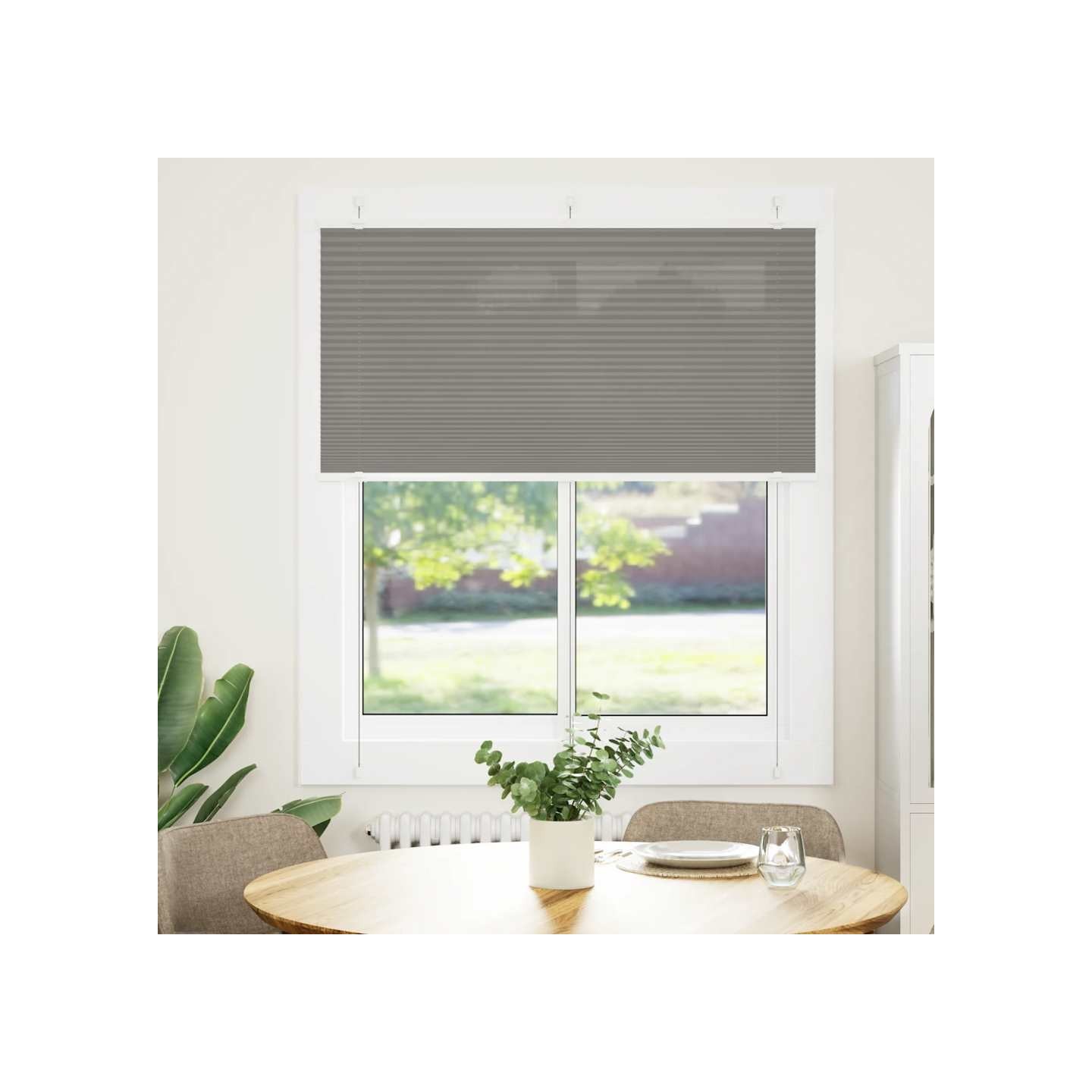 Store plissé anthracite 115x150 cm largeur du tissu 114,4 cm