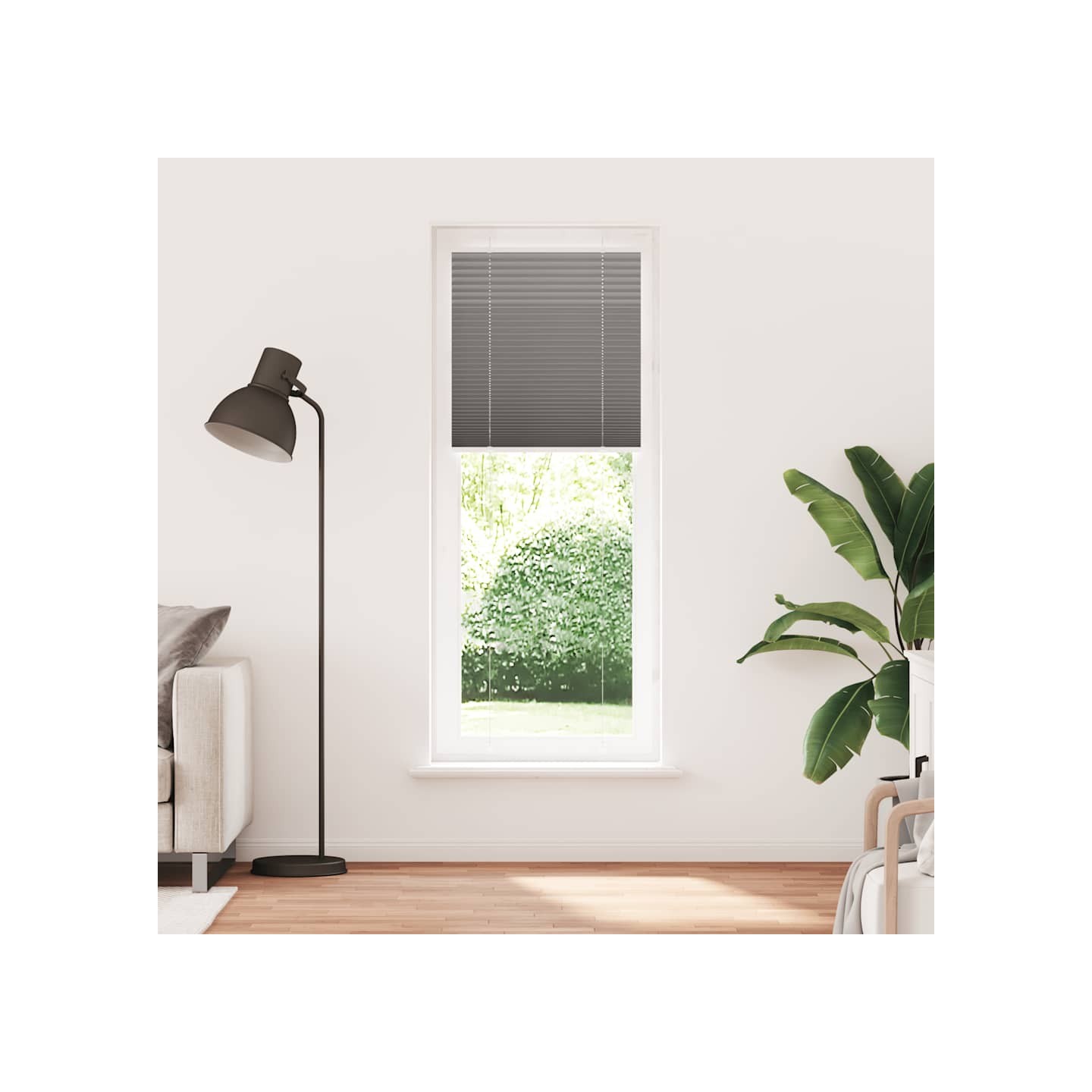 Store plissé anthracite 70x200 cm largeur du tissu 69,4 cm
