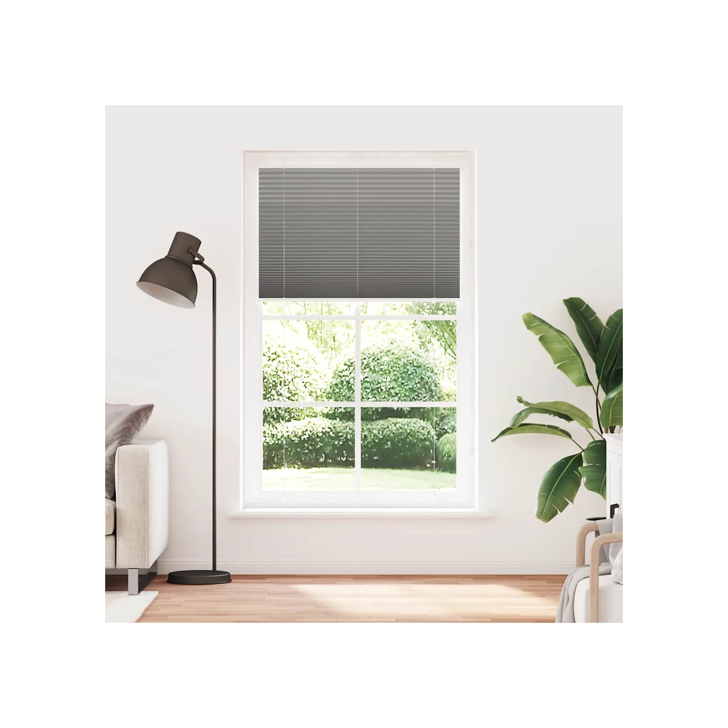 Store plissé anthracite 115x200 cm largeur du tissu 114,4 cm
