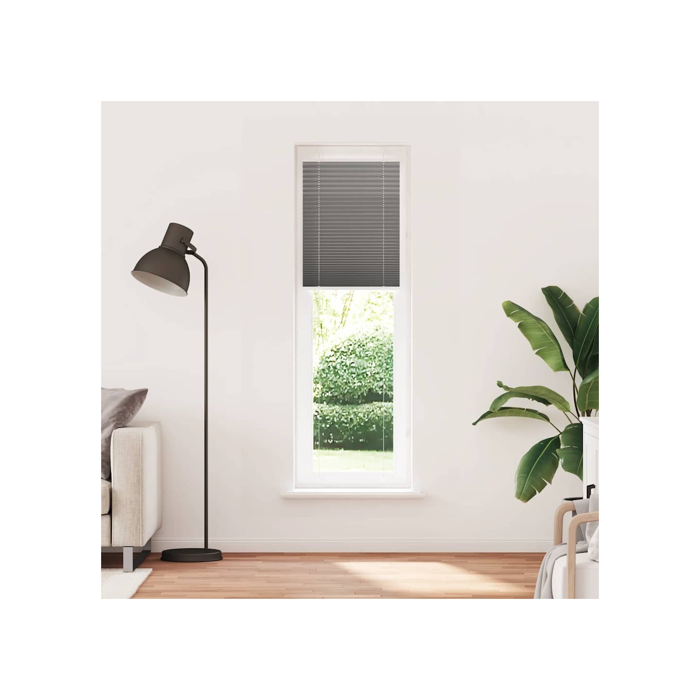 Store plissé anthracite 60x200 cm largeur du tissu 59,4 cm