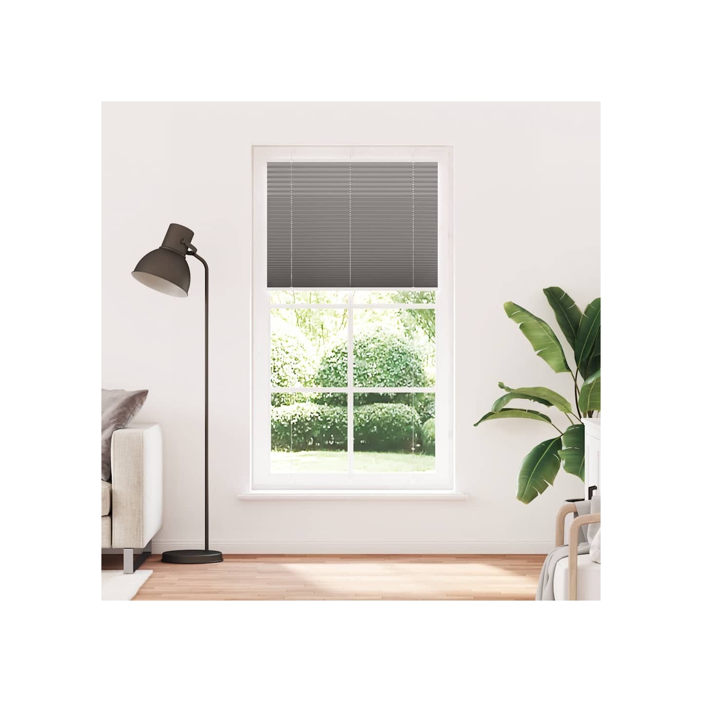 Store plissé anthracite 110x200 cm largeur du tissu 109,4 cm