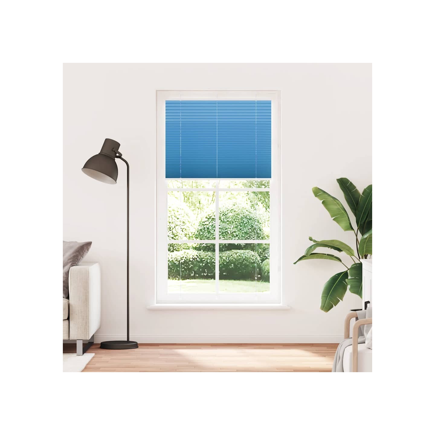 Store plissé bleu 110x200 cm largeur du tissu 109,4cm polyester
