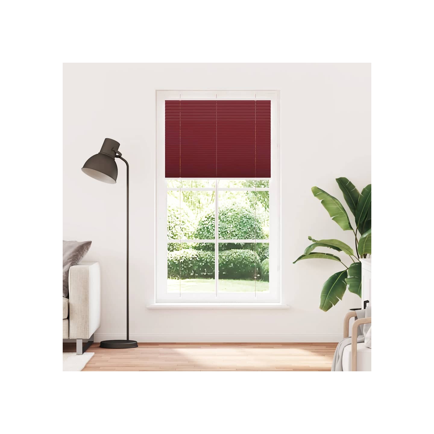 Store plissé rouge bordeaux 110x200 cm largeur du tissu 109,4cm