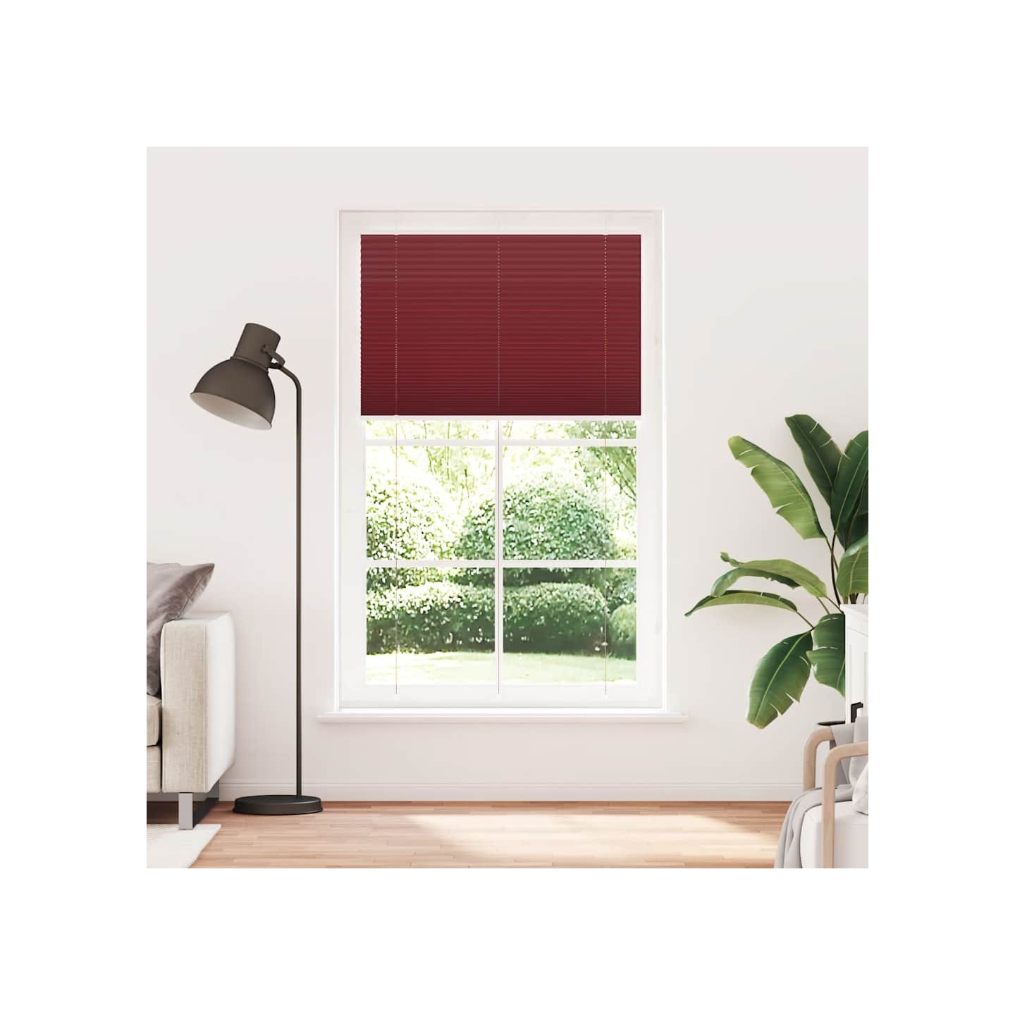 Store plissé rouge bordeaux 120x200 cm largeur du tissu 119,4cm