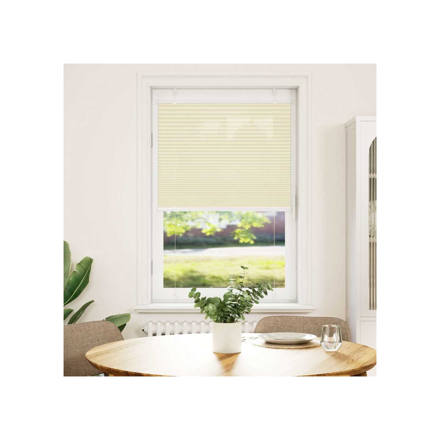 Store plissé crème 80x100 cm largeur du tissu 79,4 cm polyester