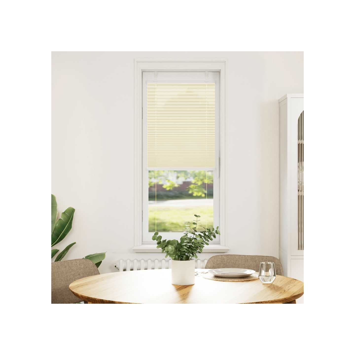Store plissé crème 50x150 cm largeur du tissu 49,4 cm polyester