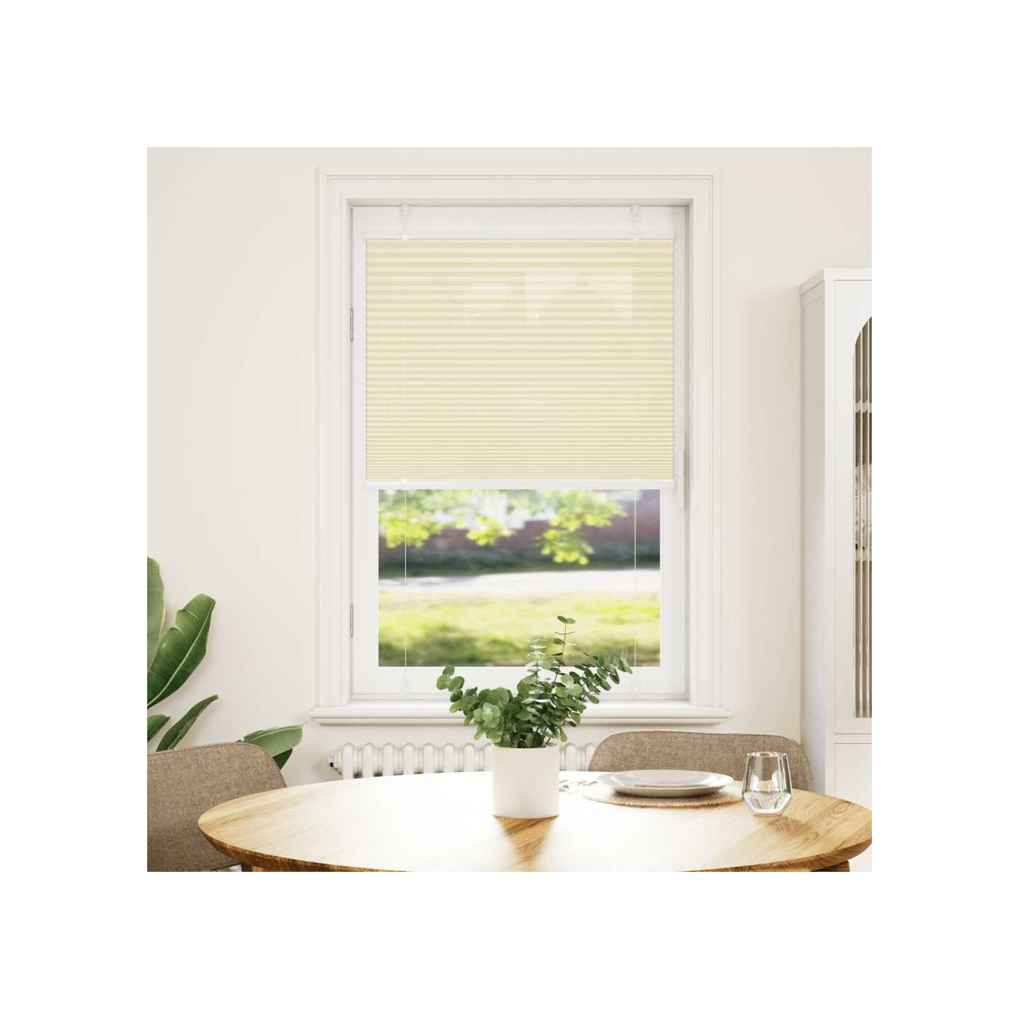 Store plissé crème 80x150 cm largeur du tissu 79,4 cm polyester