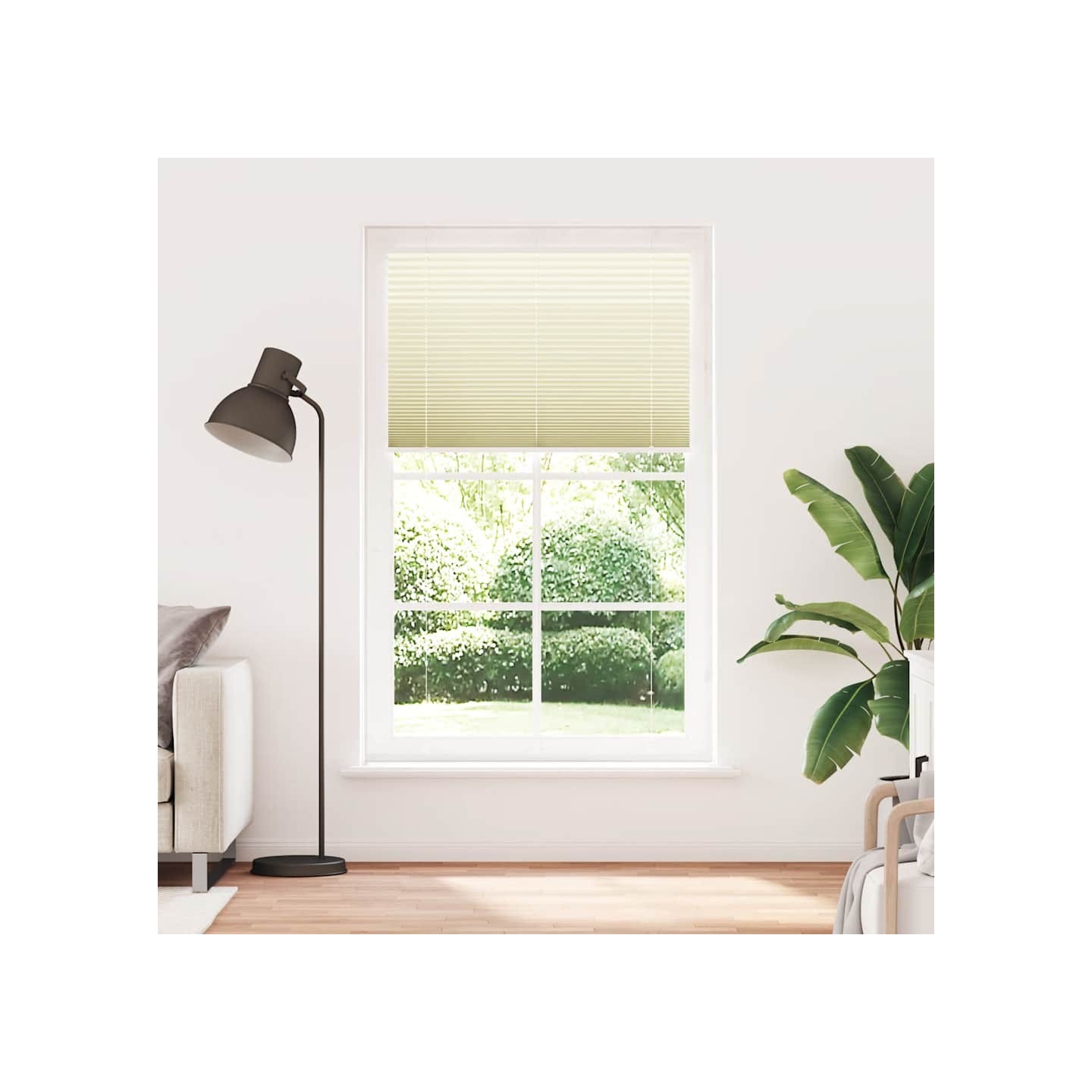 Store plissé crème 110x200cm largeur du tissu 109,4cm polyester