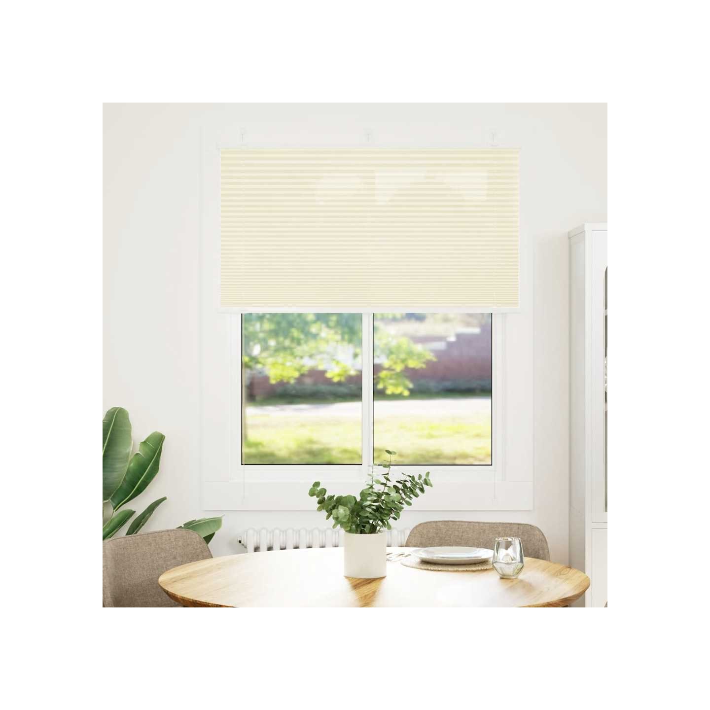 Store plissé crème 110x150cm largeur du tissu 109,4cm polyester
