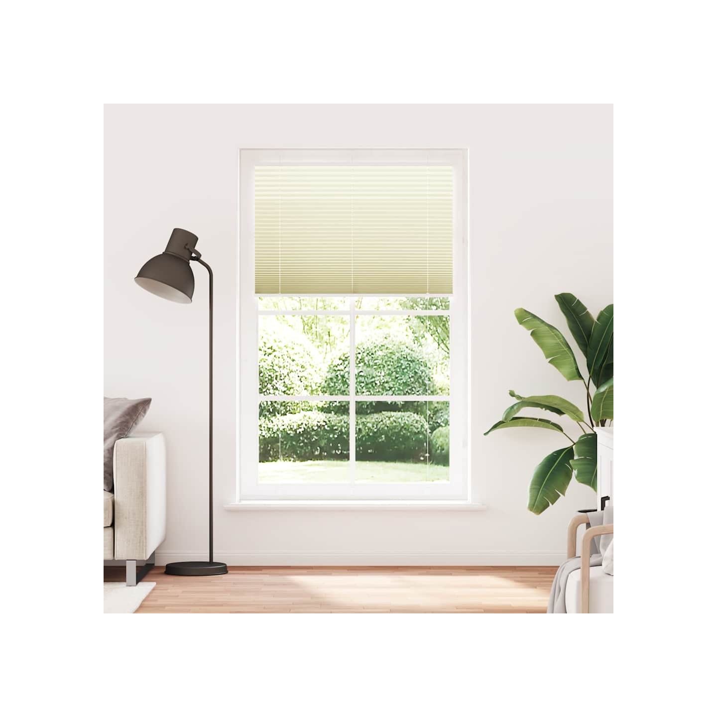 Store plissé crème 120x200cm largeur du tissu 119,4cm polyester