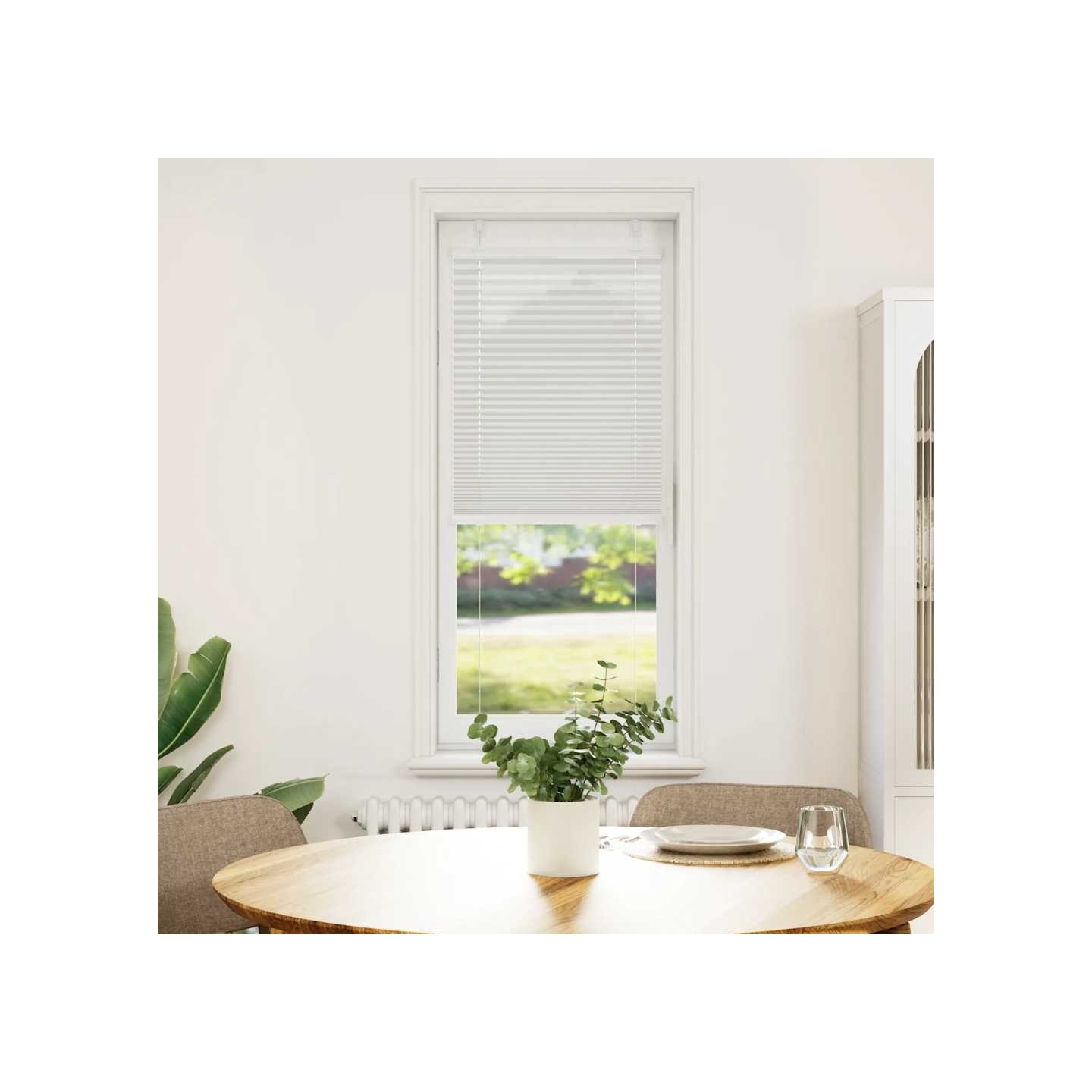 Store plissé gris clair 40x100 cm largeur du tissu 39,4 cm