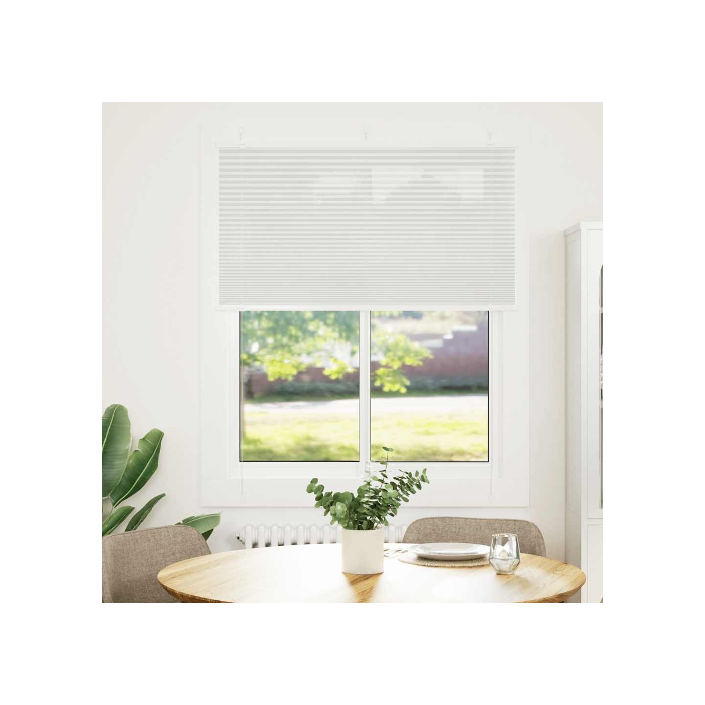 Store plissé gris clair 110x100cm largeur du tissu 109,4cm