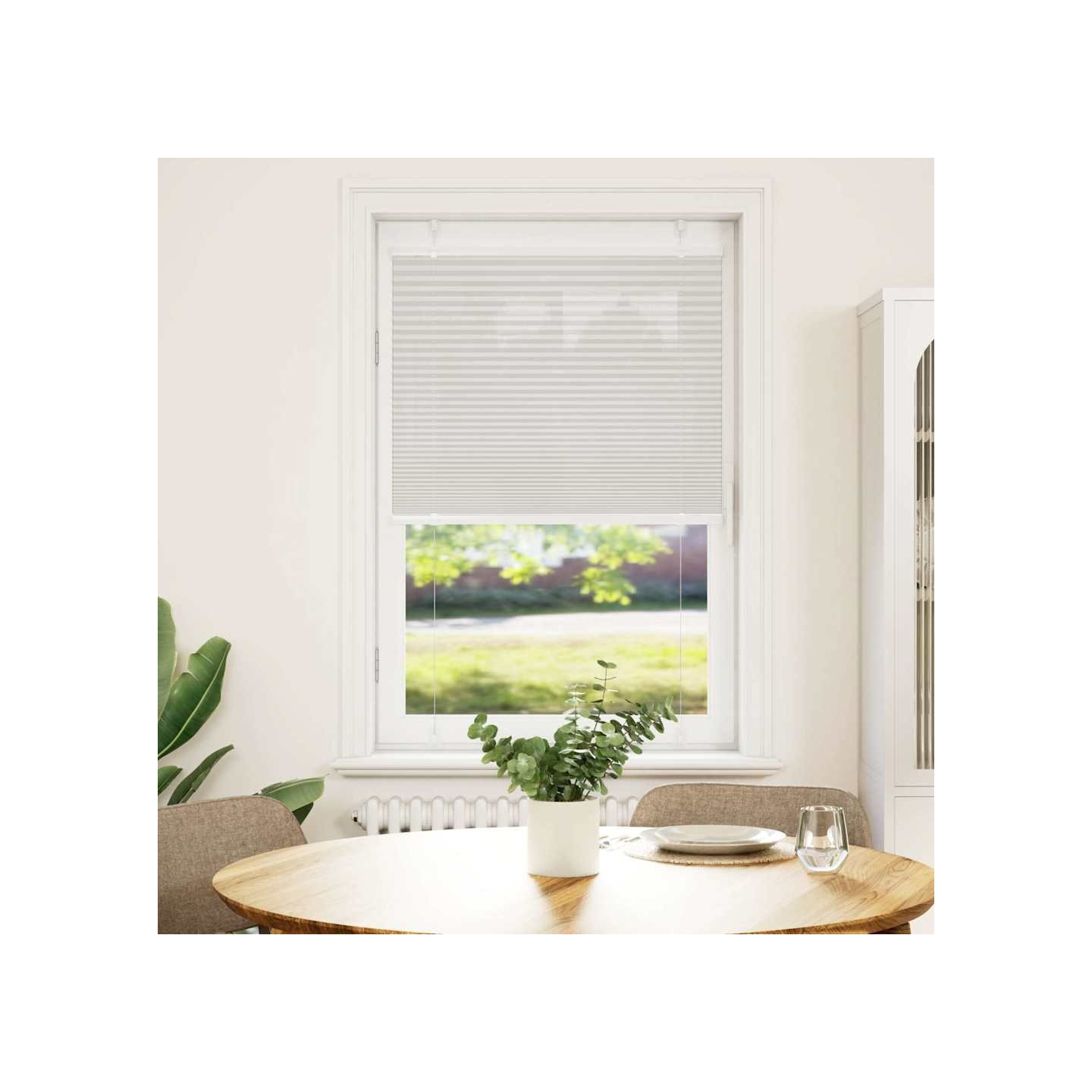 Store plissé gris clair 70x150 cm largeur du tissu 69,4 cm