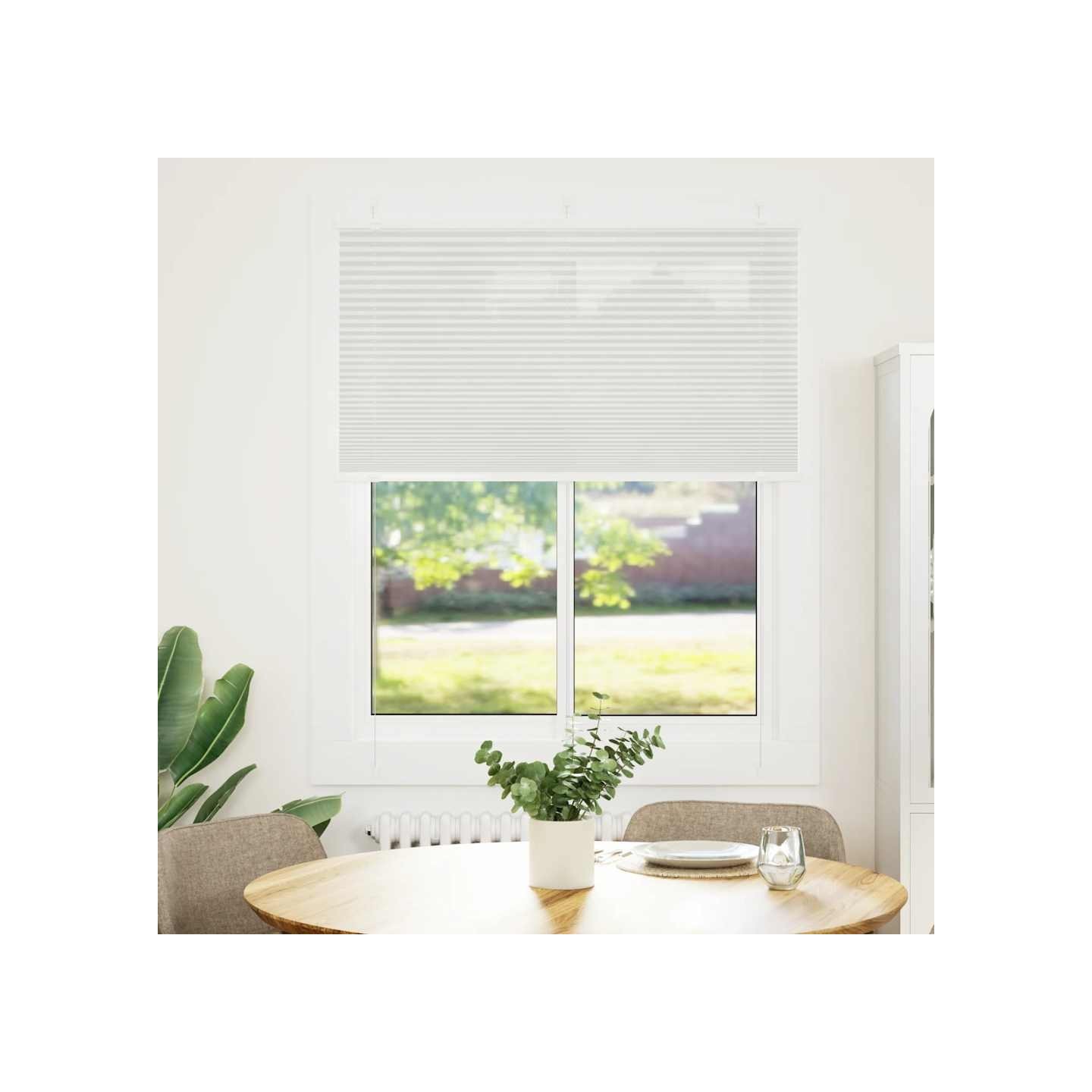 Store plissé gris clair 110x150cm largeur du tissu 109,4cm