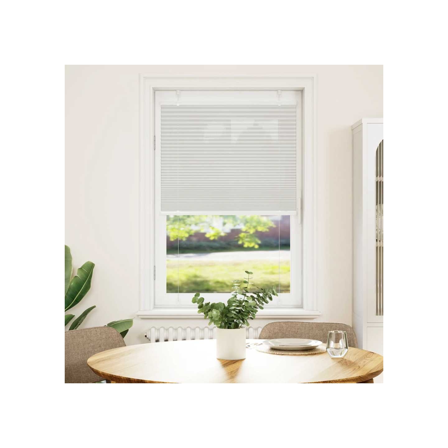 Store plissé gris clair 80x150 cm largeur du tissu 79,4 cm