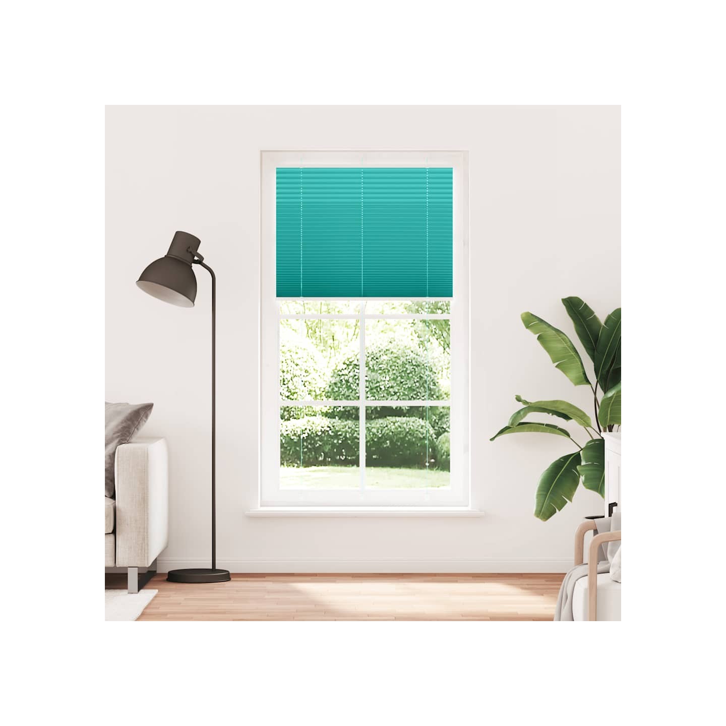 Store plissé vert pétrole 105x200cm largeur du tissu 104,4cm