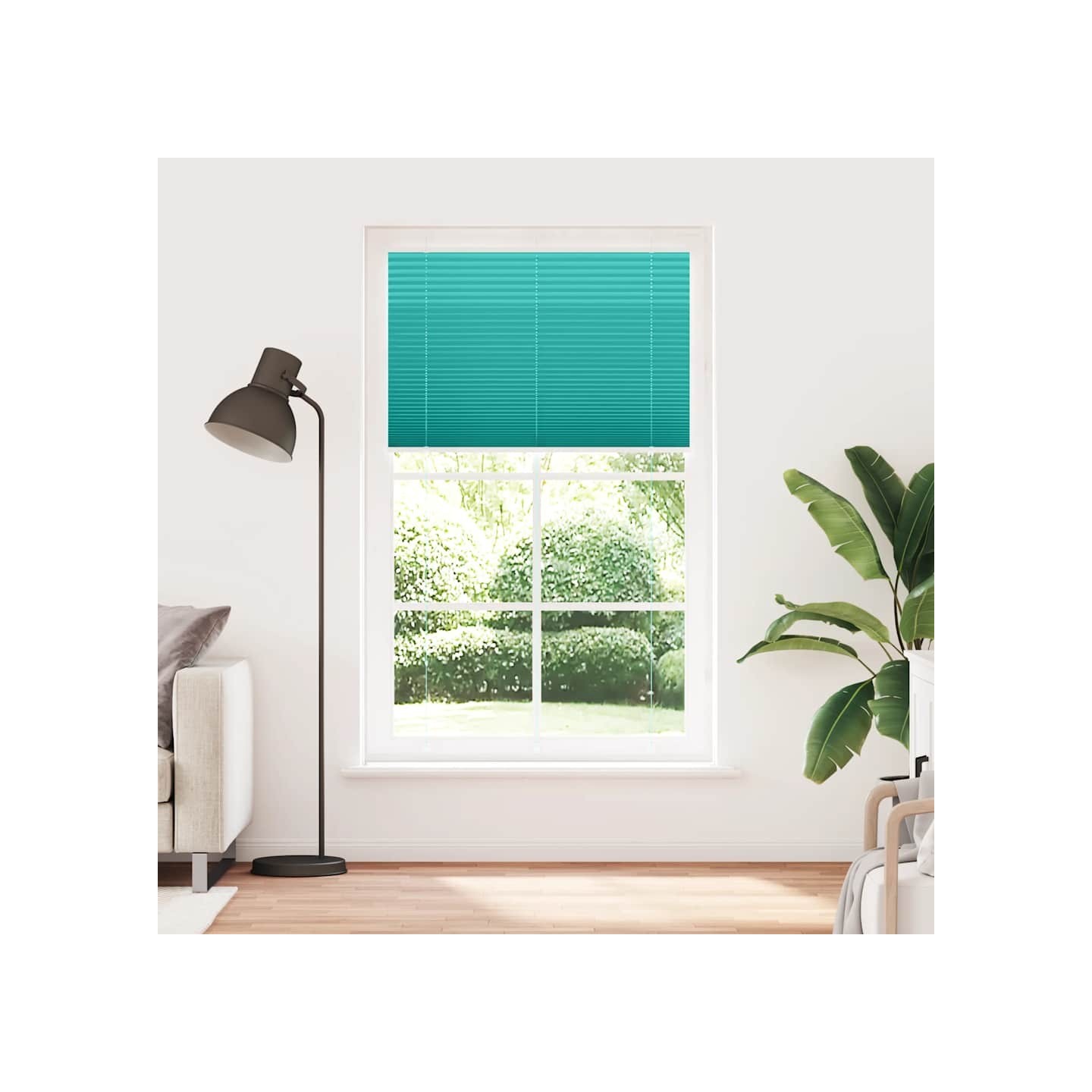 Store plissé vert pétrole 115x200cm largeur du tissu 114,4cm