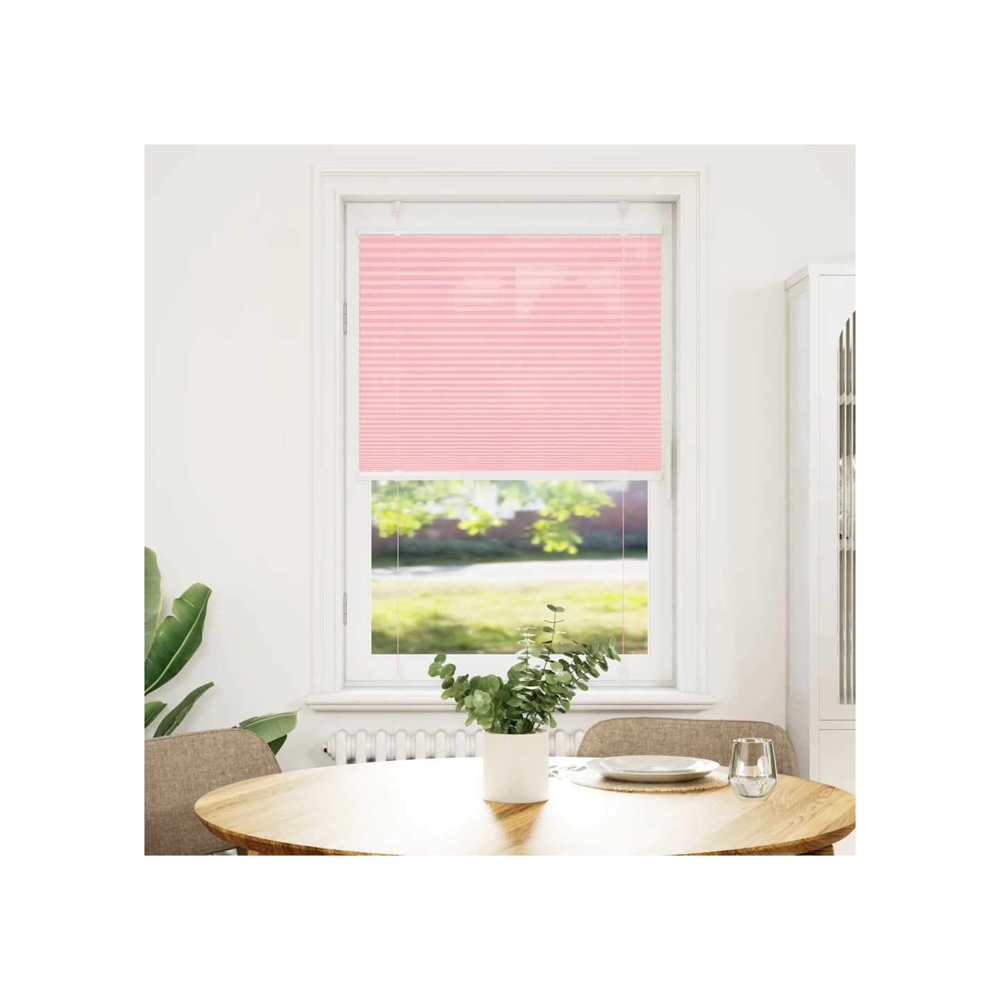 Store plissé rose 75x150 cm largeur du tissu 74,4 cm polyester