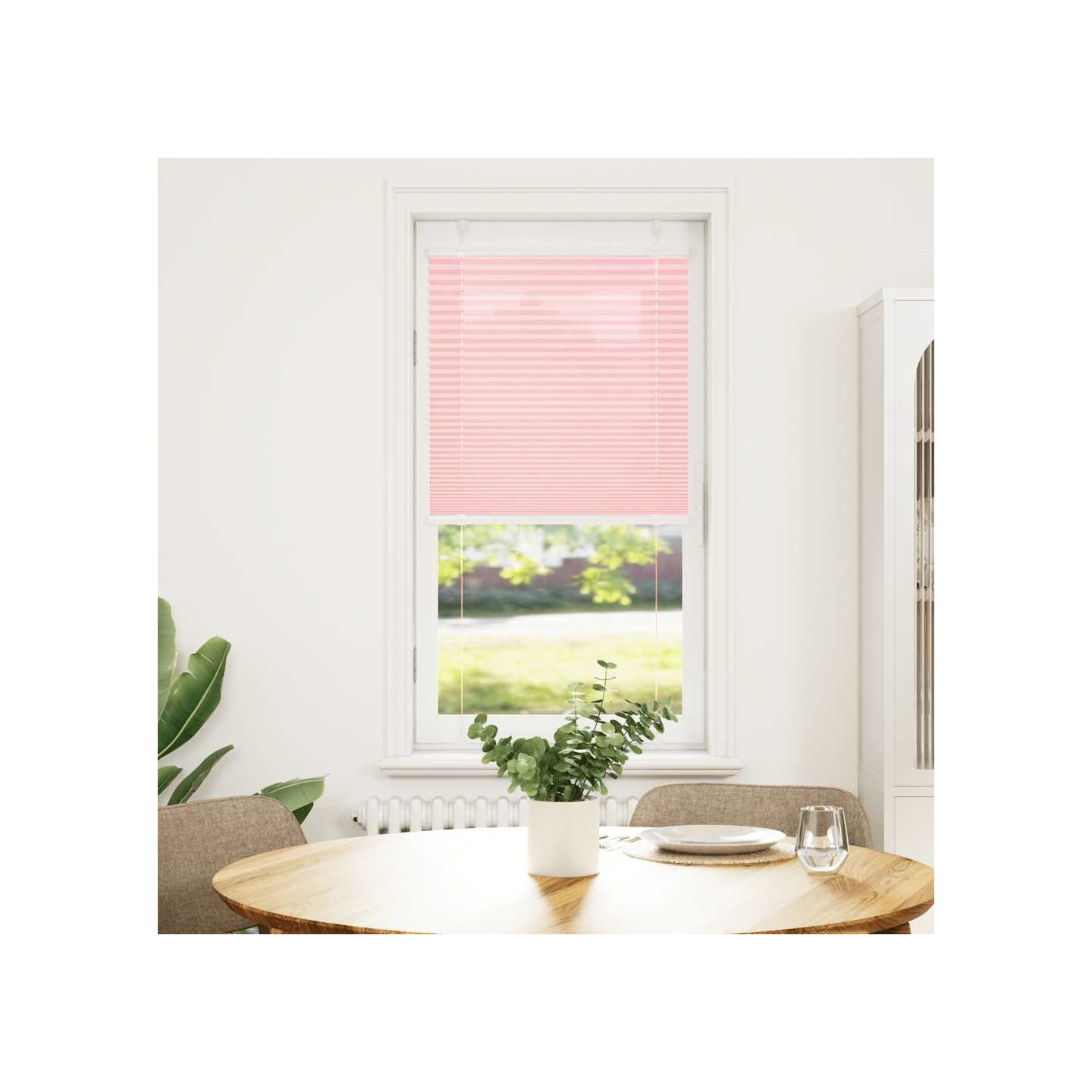 Store plissé rose 60x150 cm largeur du tissu 59,4 cm polyester