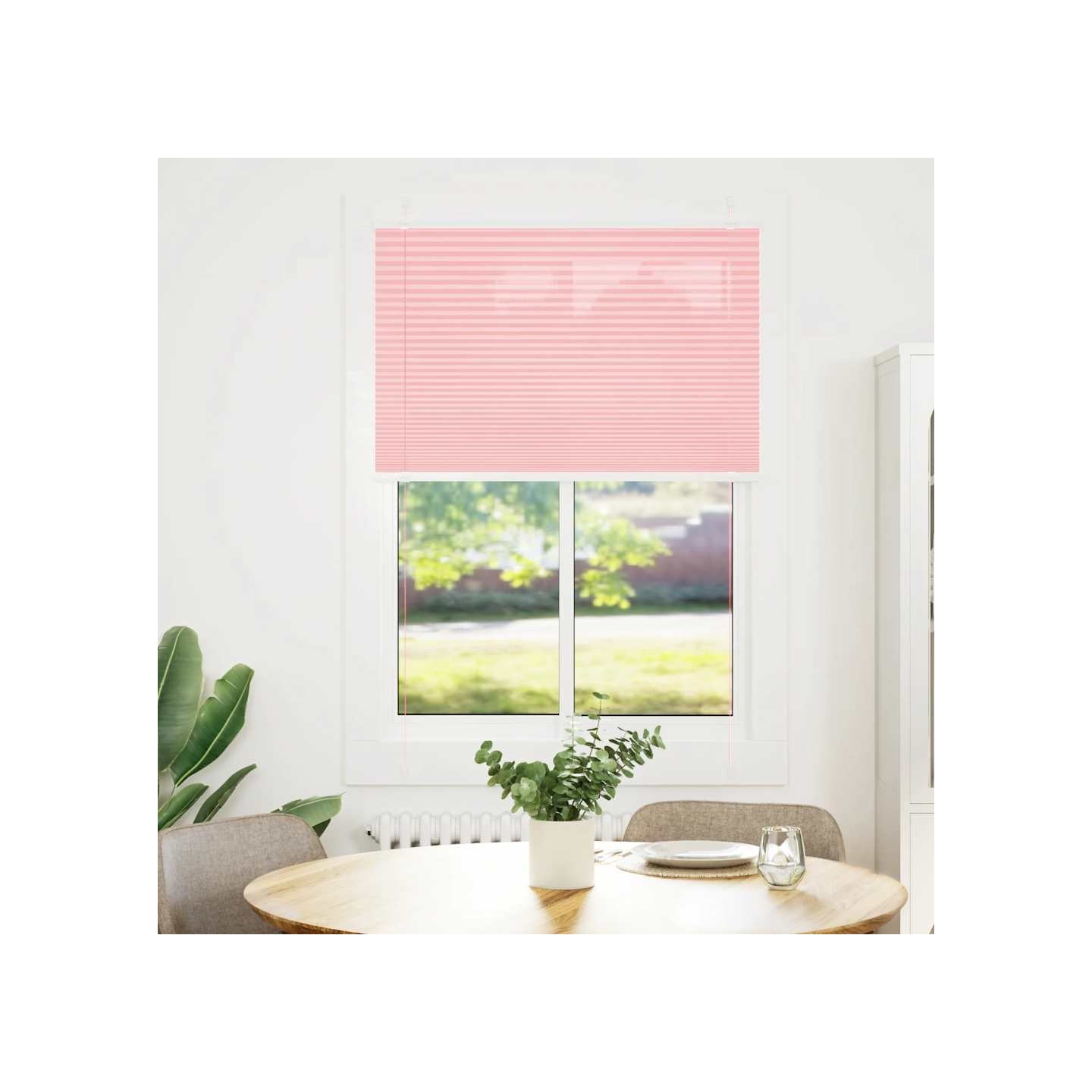 Store plissé rose 85x150 cm largeur du tissu 84,4 cm polyester