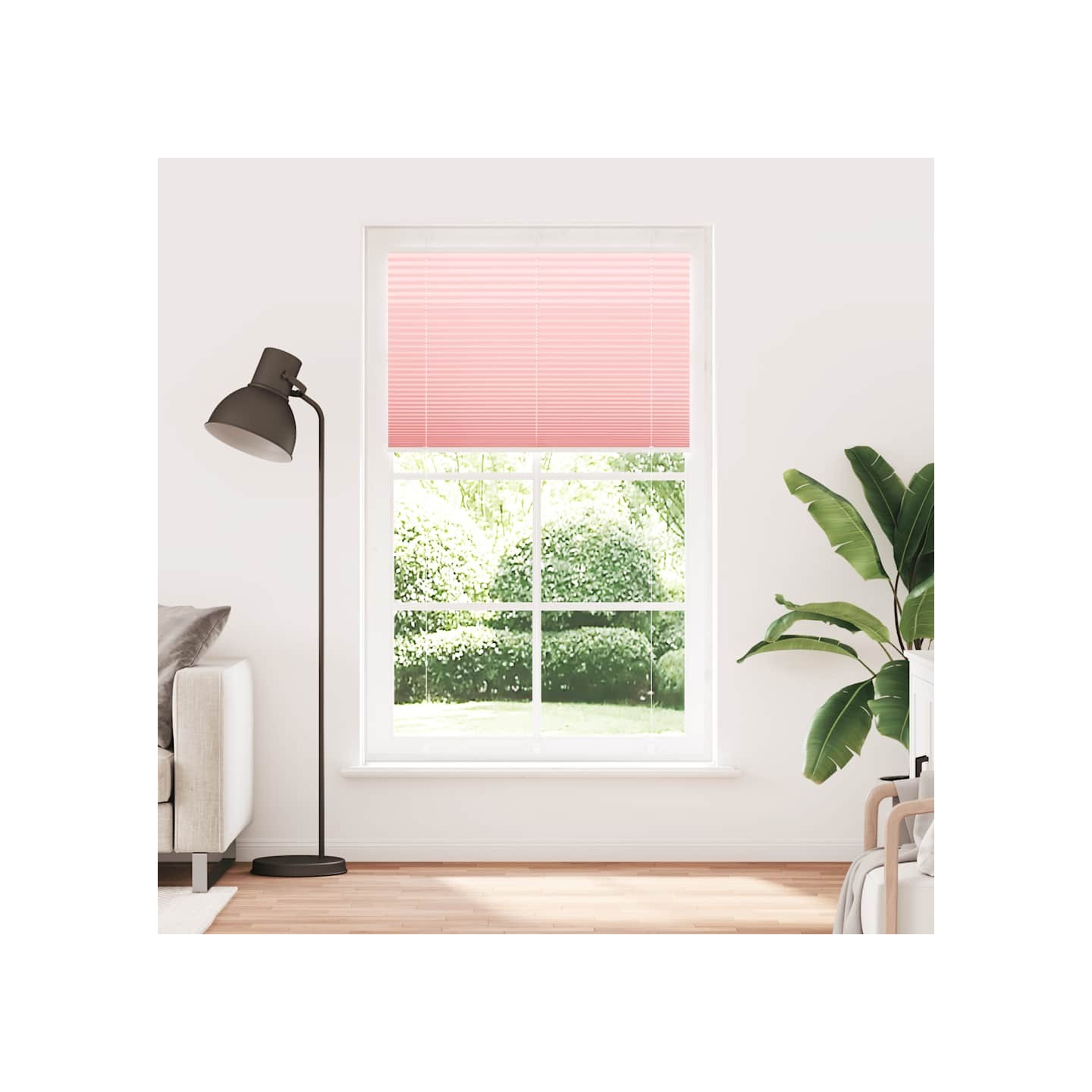 Store plissé rose 115x200 cm largeur du tissu 114,4cm polyester