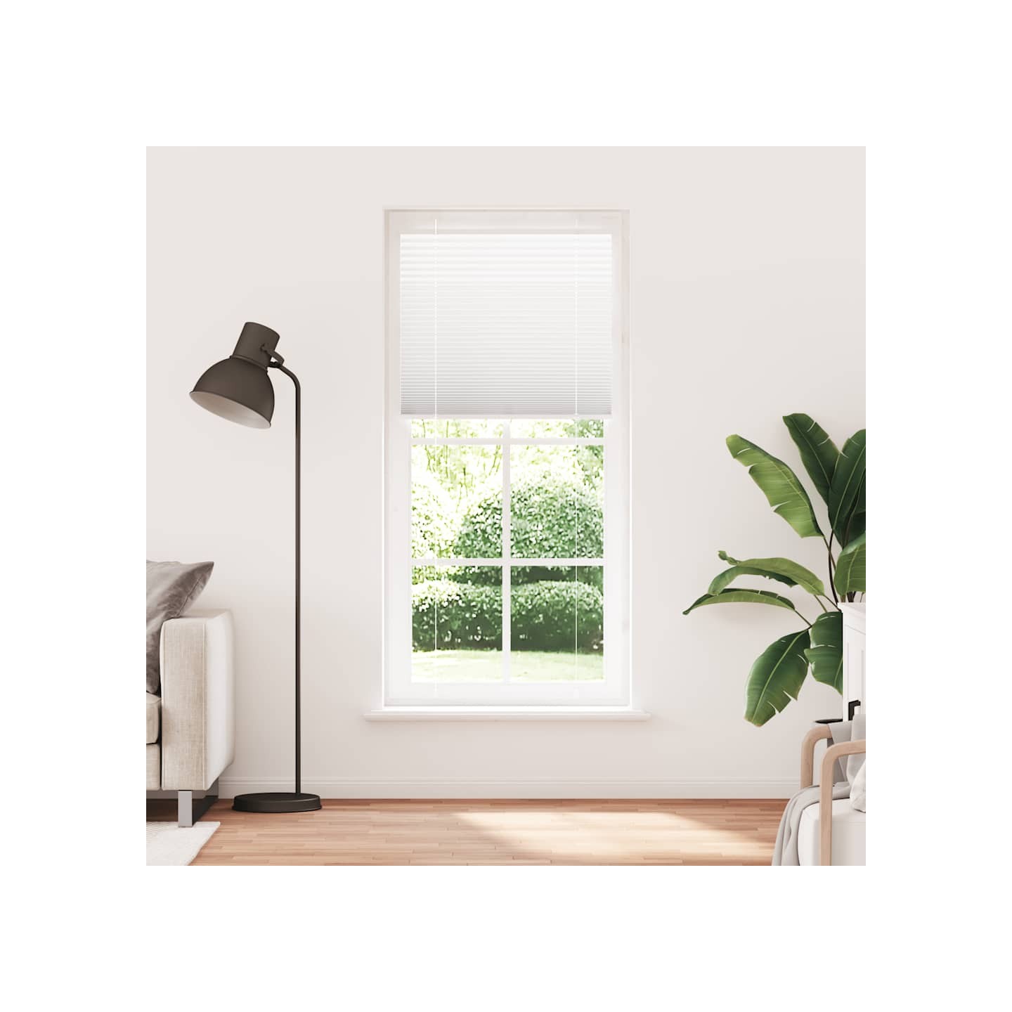 Store plissé blanc 100x200cm largeur du tissu 99,4 cm polyester