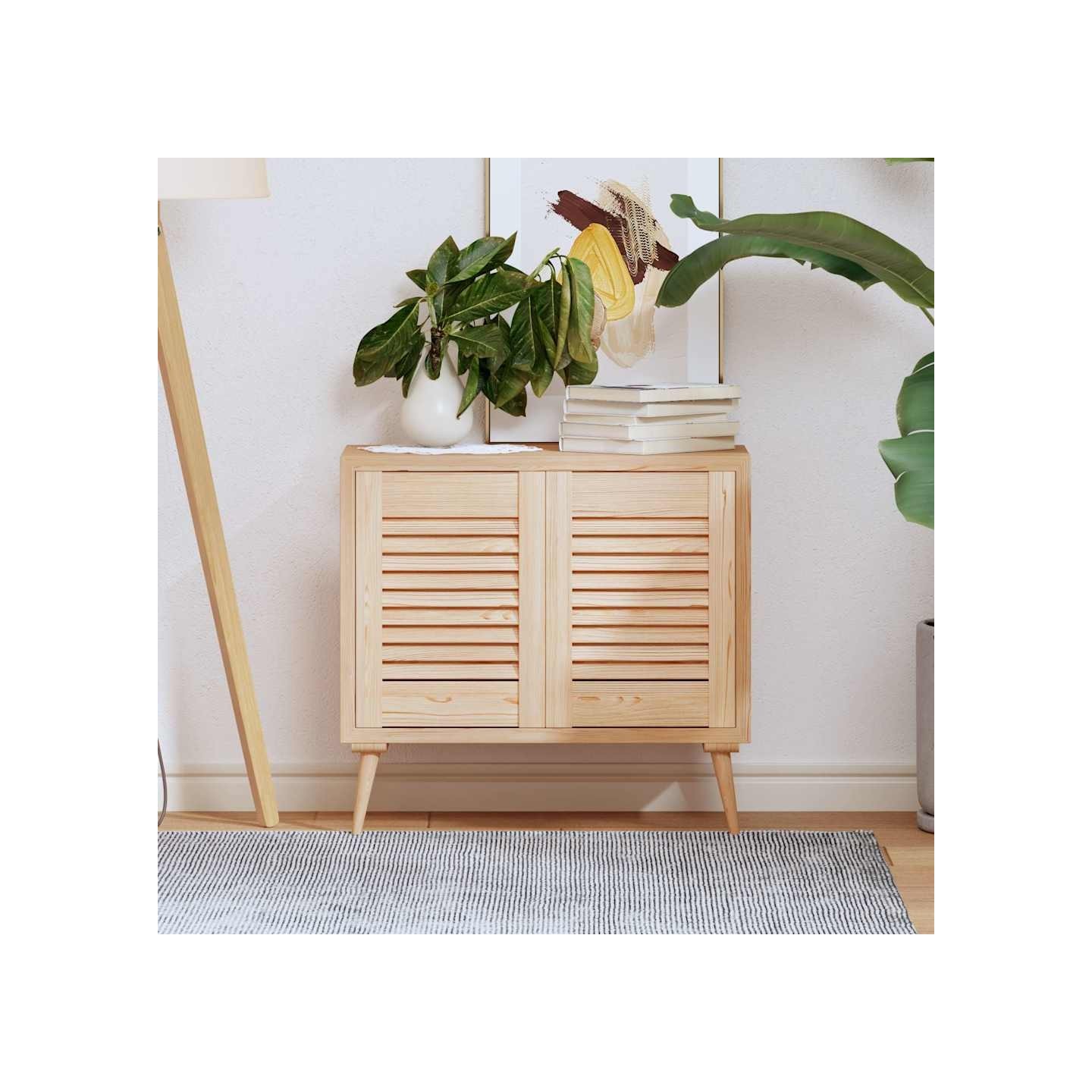 Portes d'armoire à persiennes 2 pcs 39,5x29,5 cm pin massif