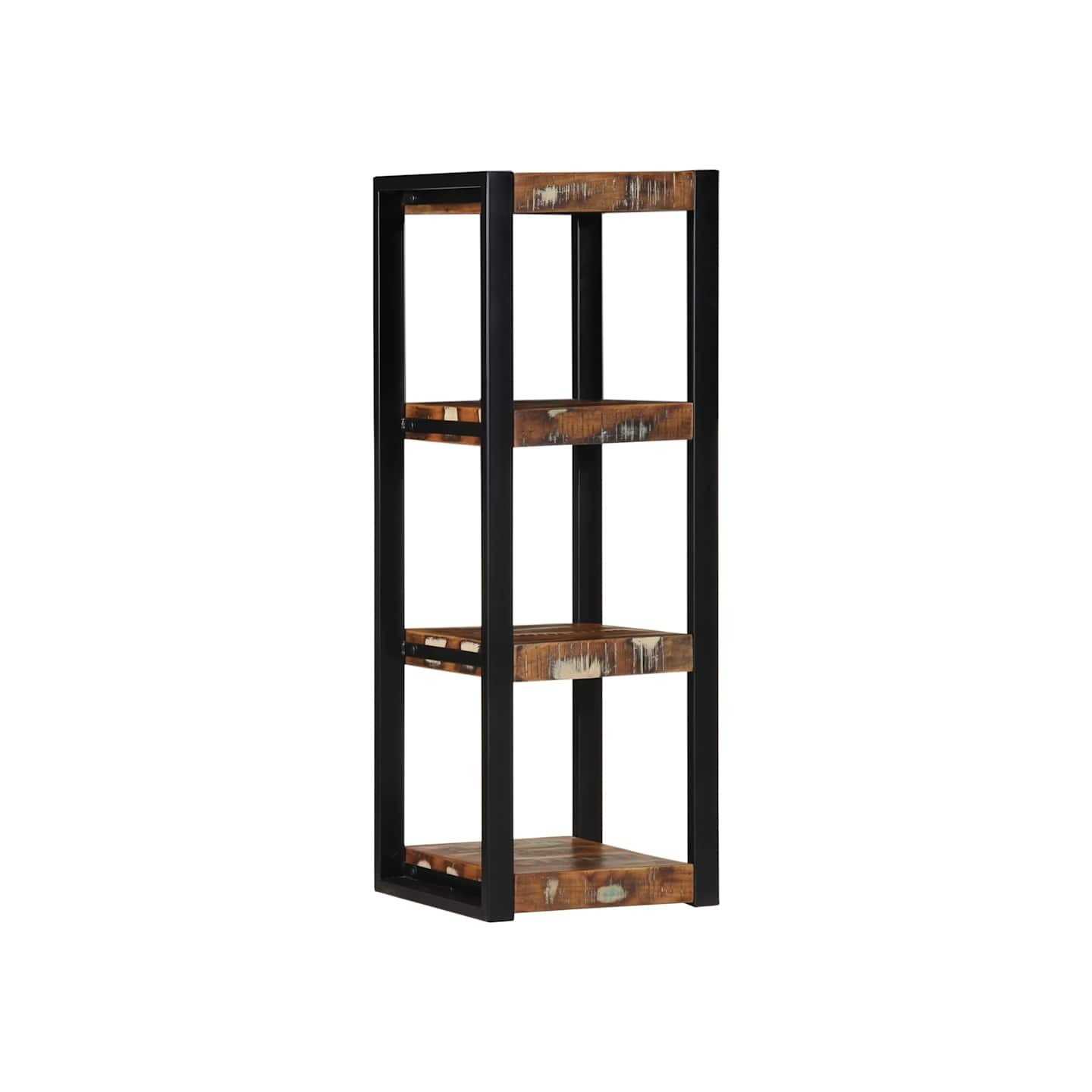Étagère murale multicolore 35x35x100cm bois massif récupération