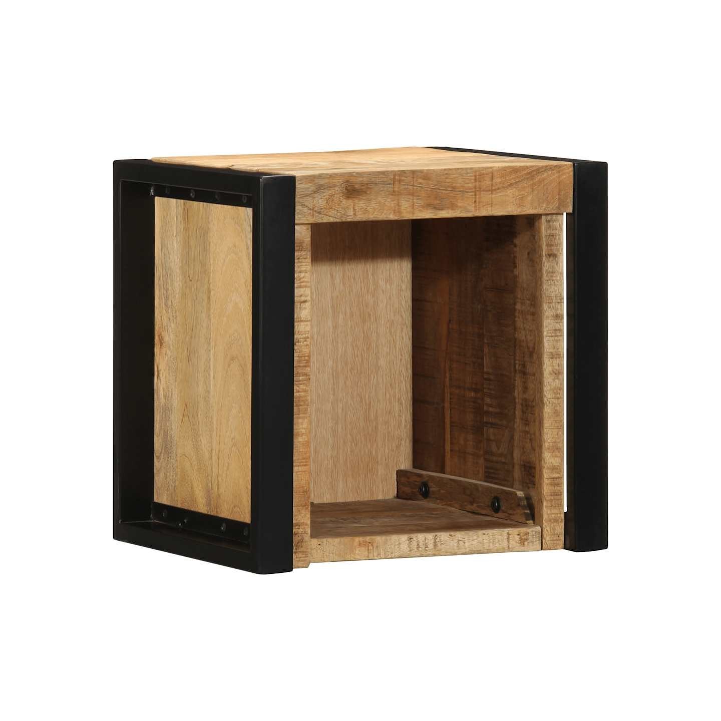 Table de chevet 40x35x40 cm bois massif de manguier brut