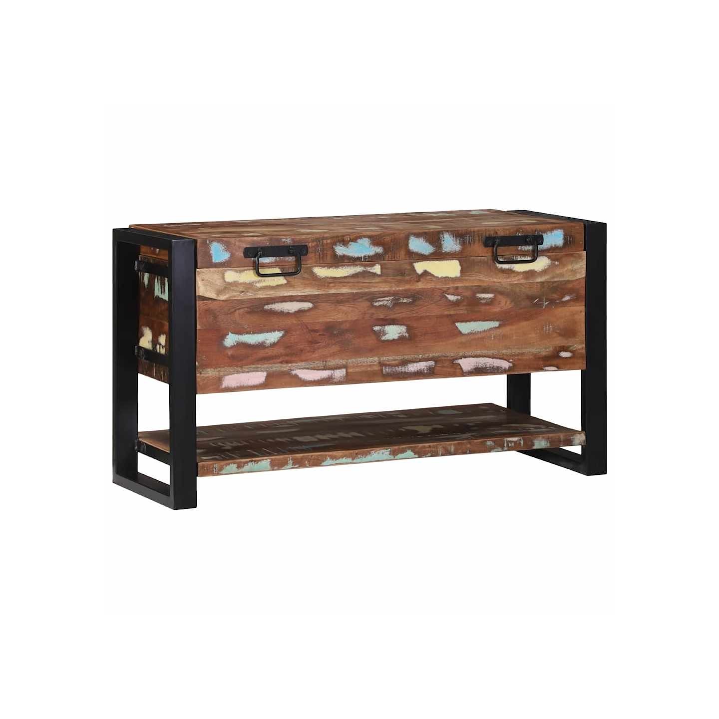 Boîte de rangement Multicolore Bois massif de récupération