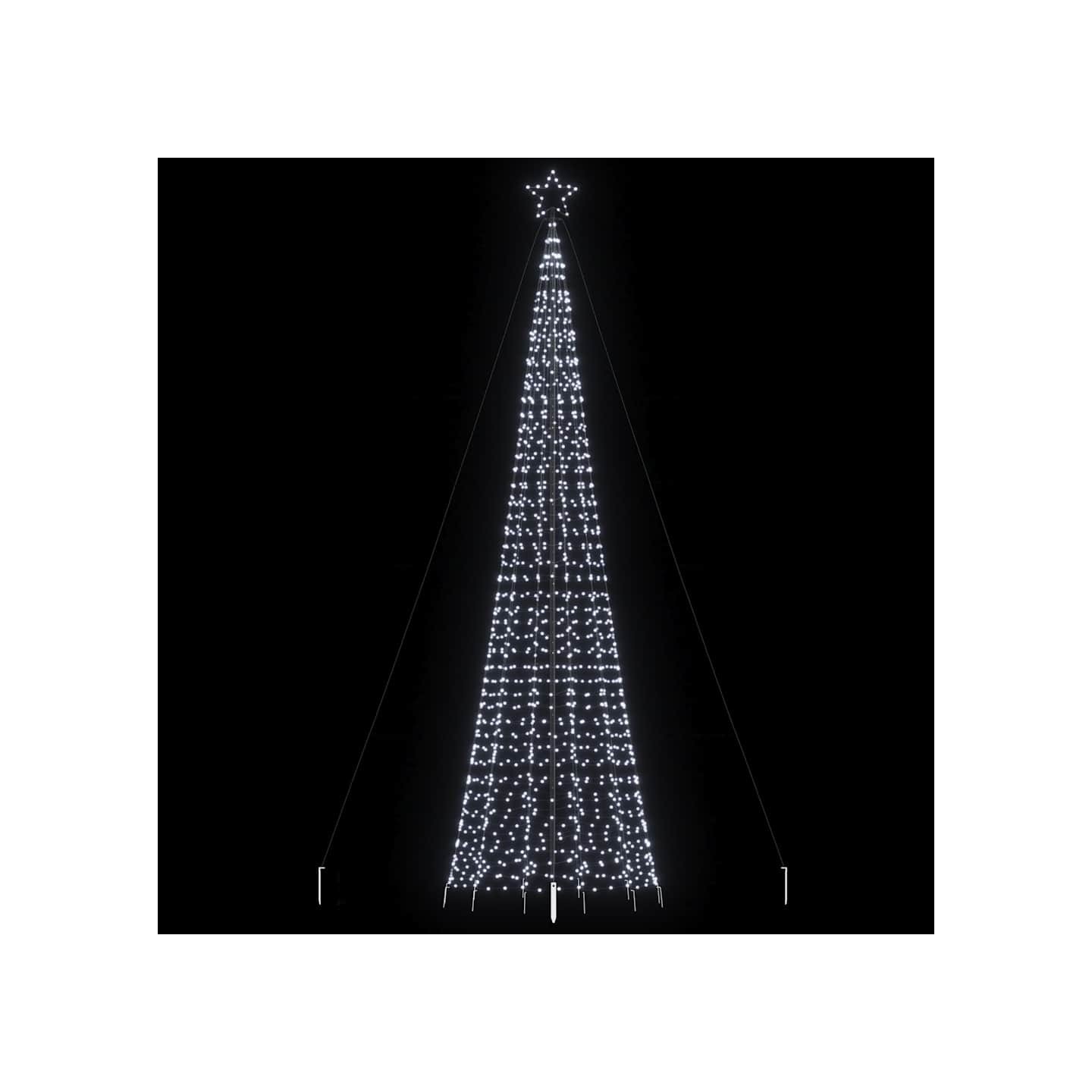 Sapin de Noël à LED avec pointes 1534 LED blanc froid 500 cm