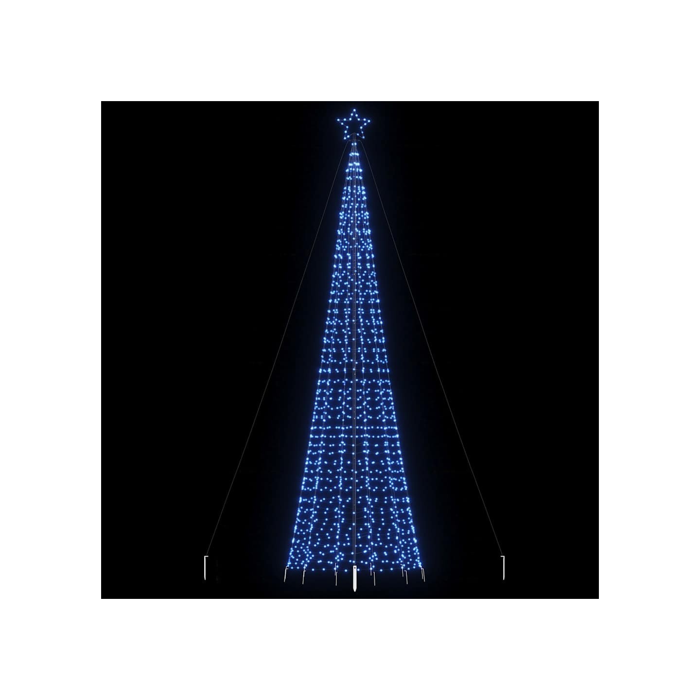 Sapin de Noël à LED avec pointes 1534 LED bleu 500 cm