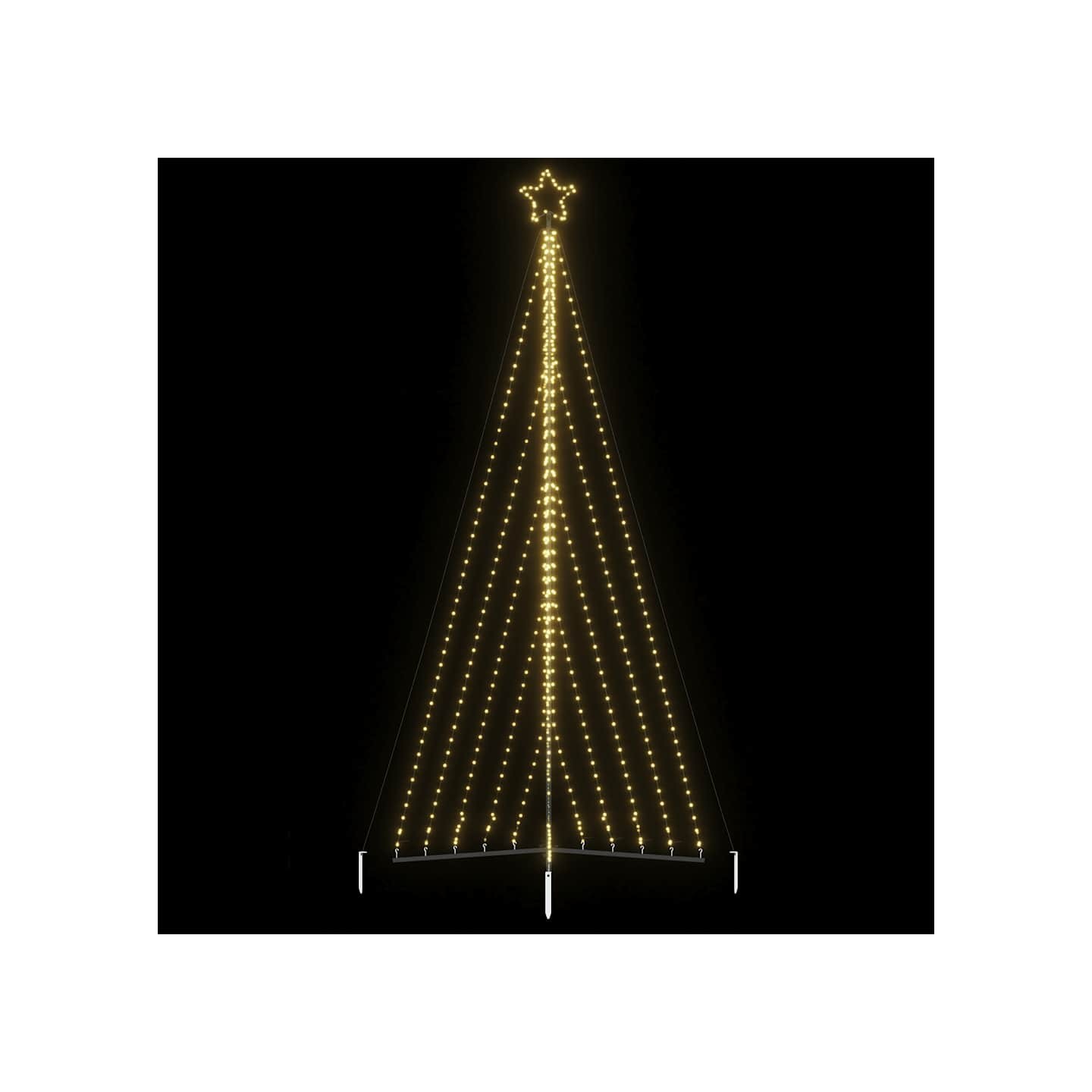 Sapin de Noël à LED 570 LED blanc chaud 399 cm
