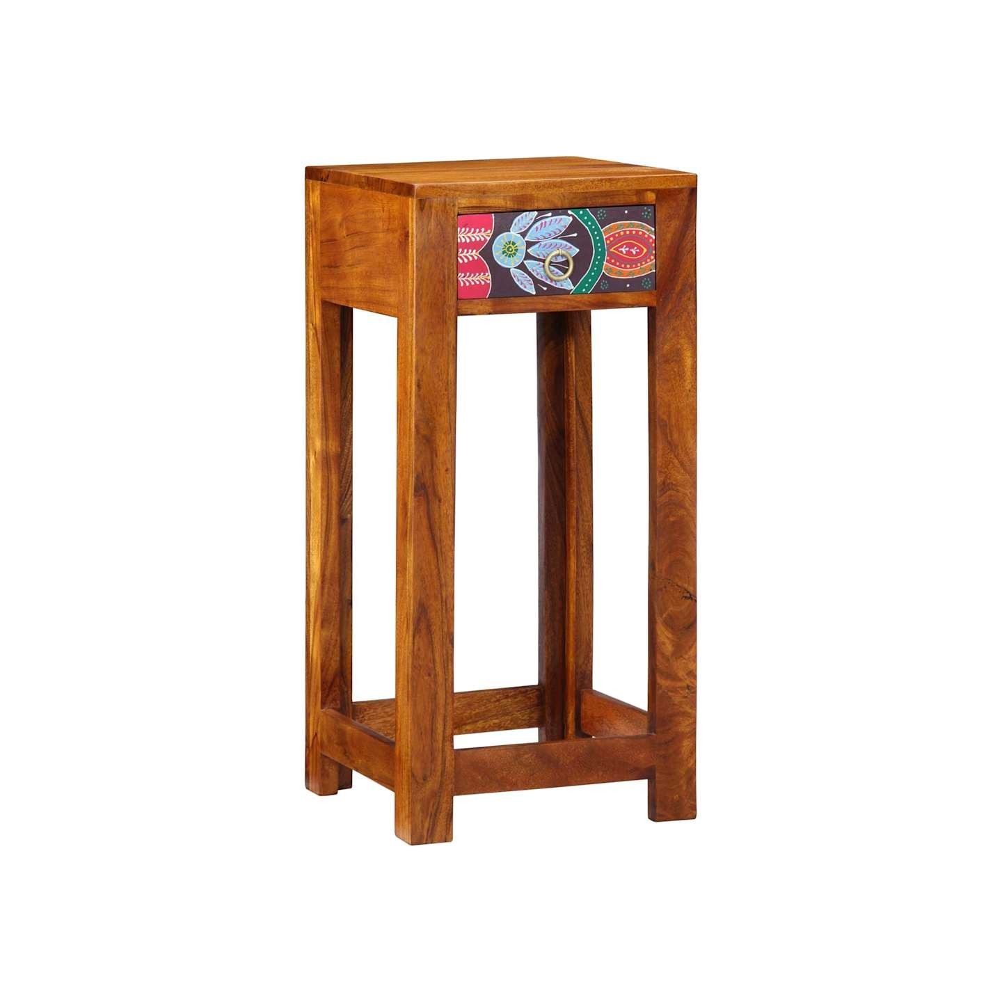 Table d'appoint florale Marron 35 x 35 x 75 cm