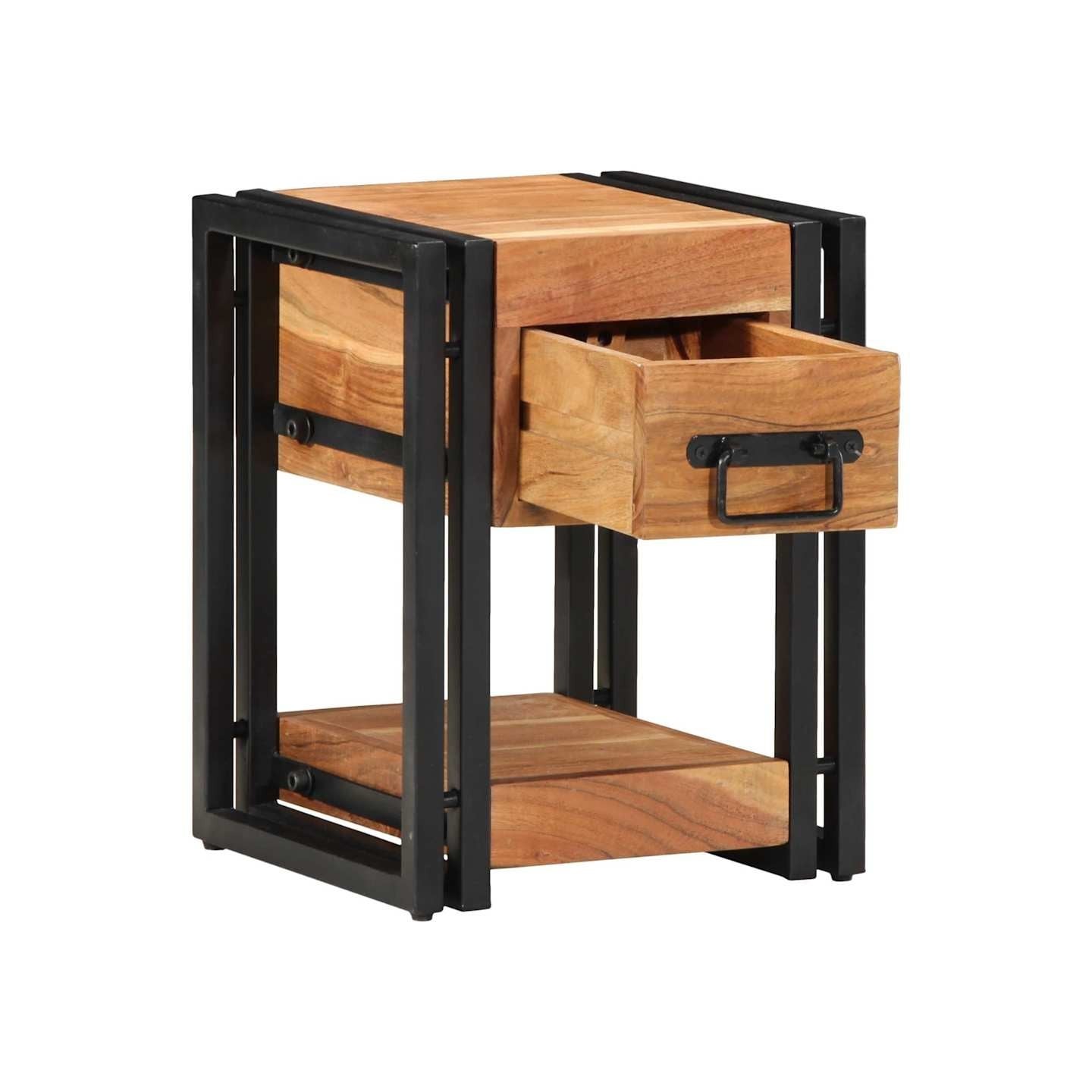 Cabinet de chevet Marron 30 x 30 x 40 cm Bois d'Acacia Massif